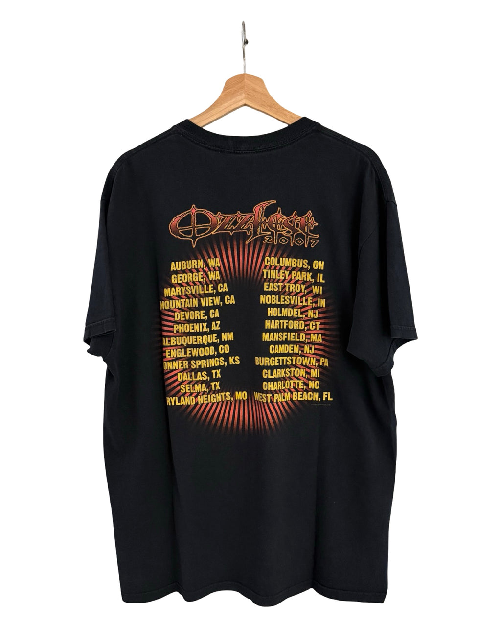 ヴィンテージ 2007 オジー・オズボーン オズフェスト バンド ツアー Tシャツ