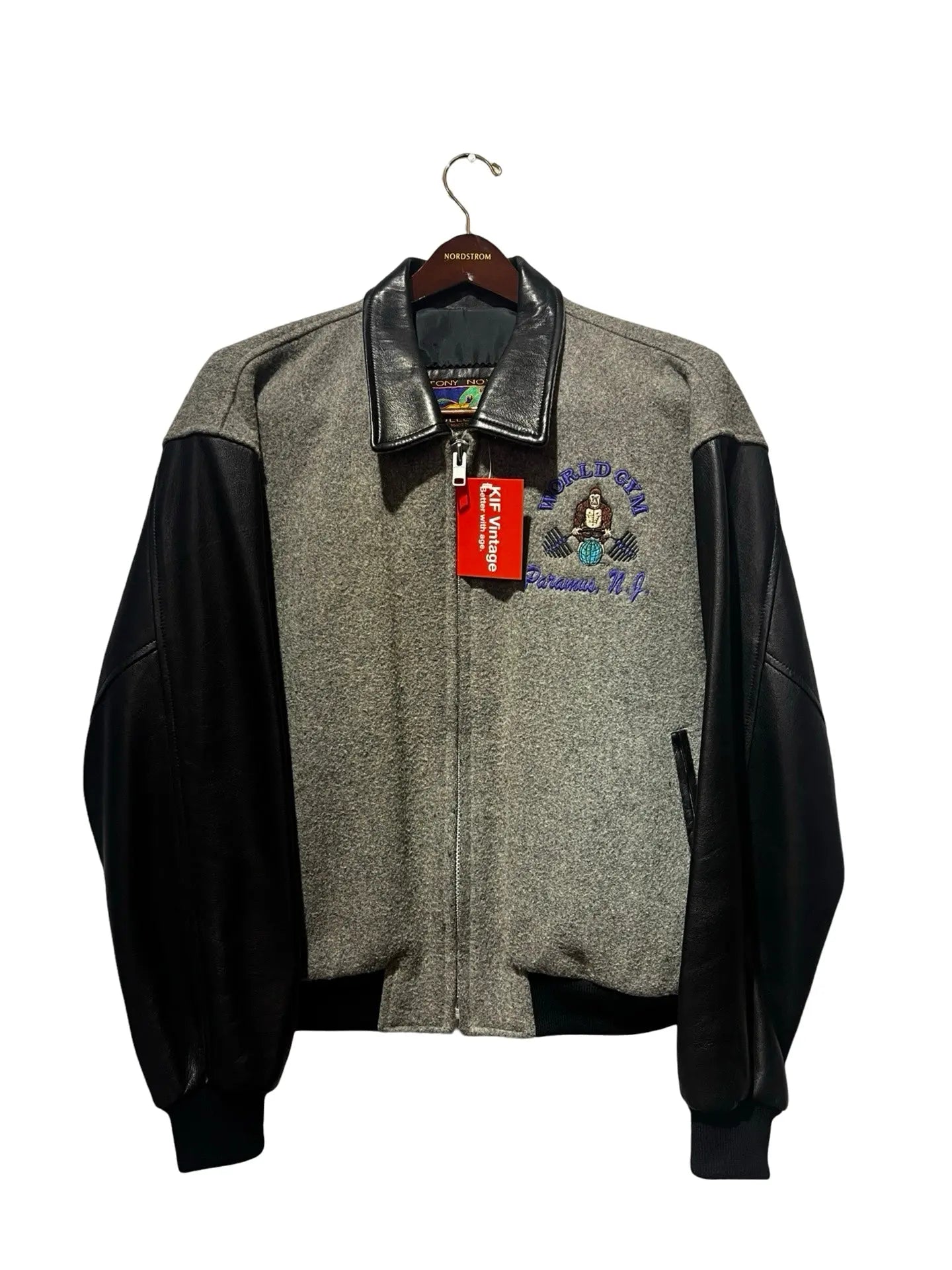 Vintage 90s World Gym Tony Nowak Varsity Jacket KIF Vintage