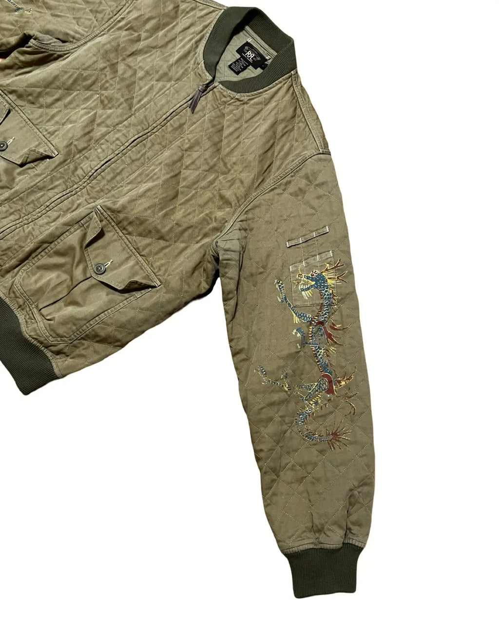 RRL Ralph Lauren Dragon Quilted Bomber Jacket KIF Vintage
