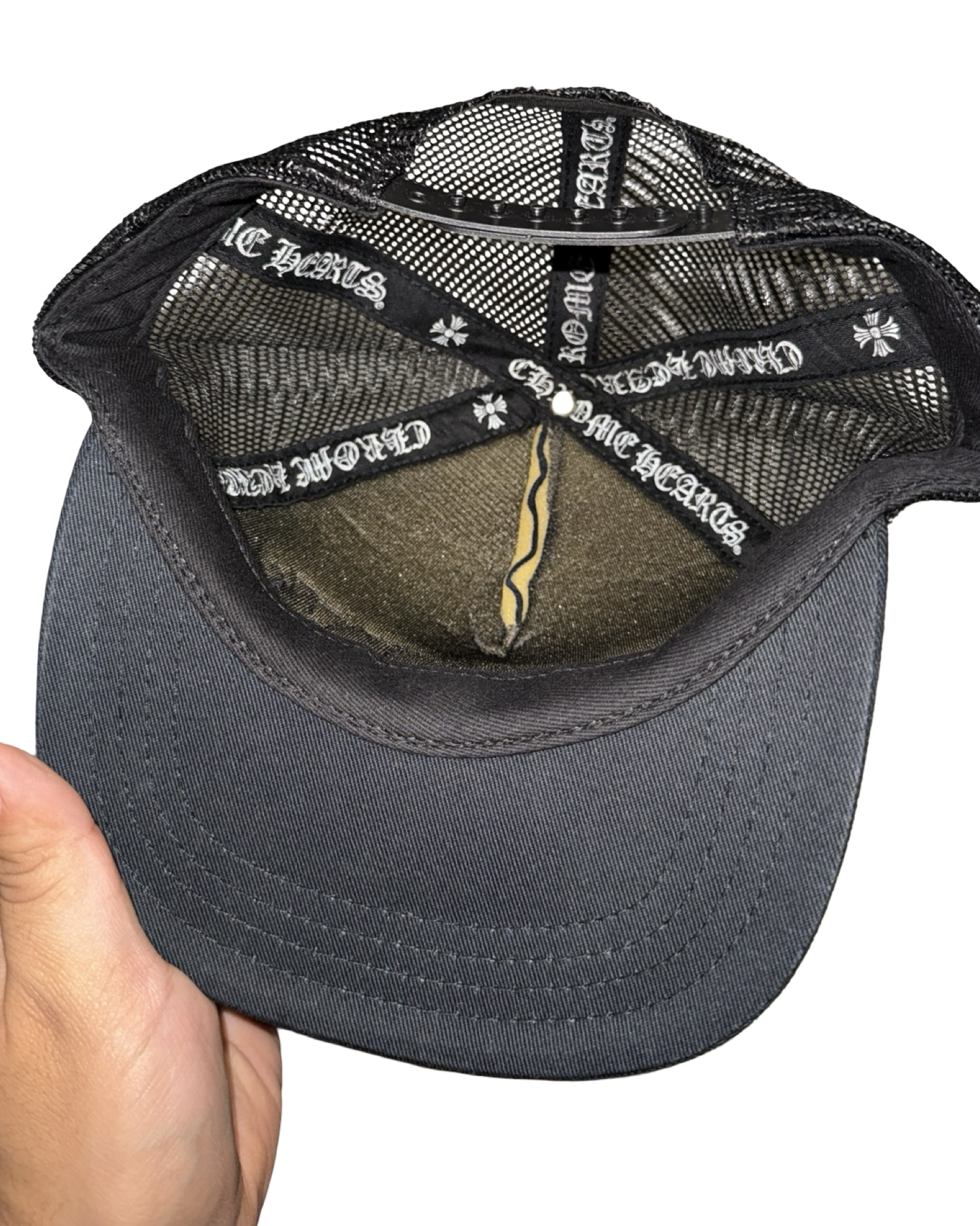 Chrome Hearts FUCK Leather Letters Hat KIF Vintage