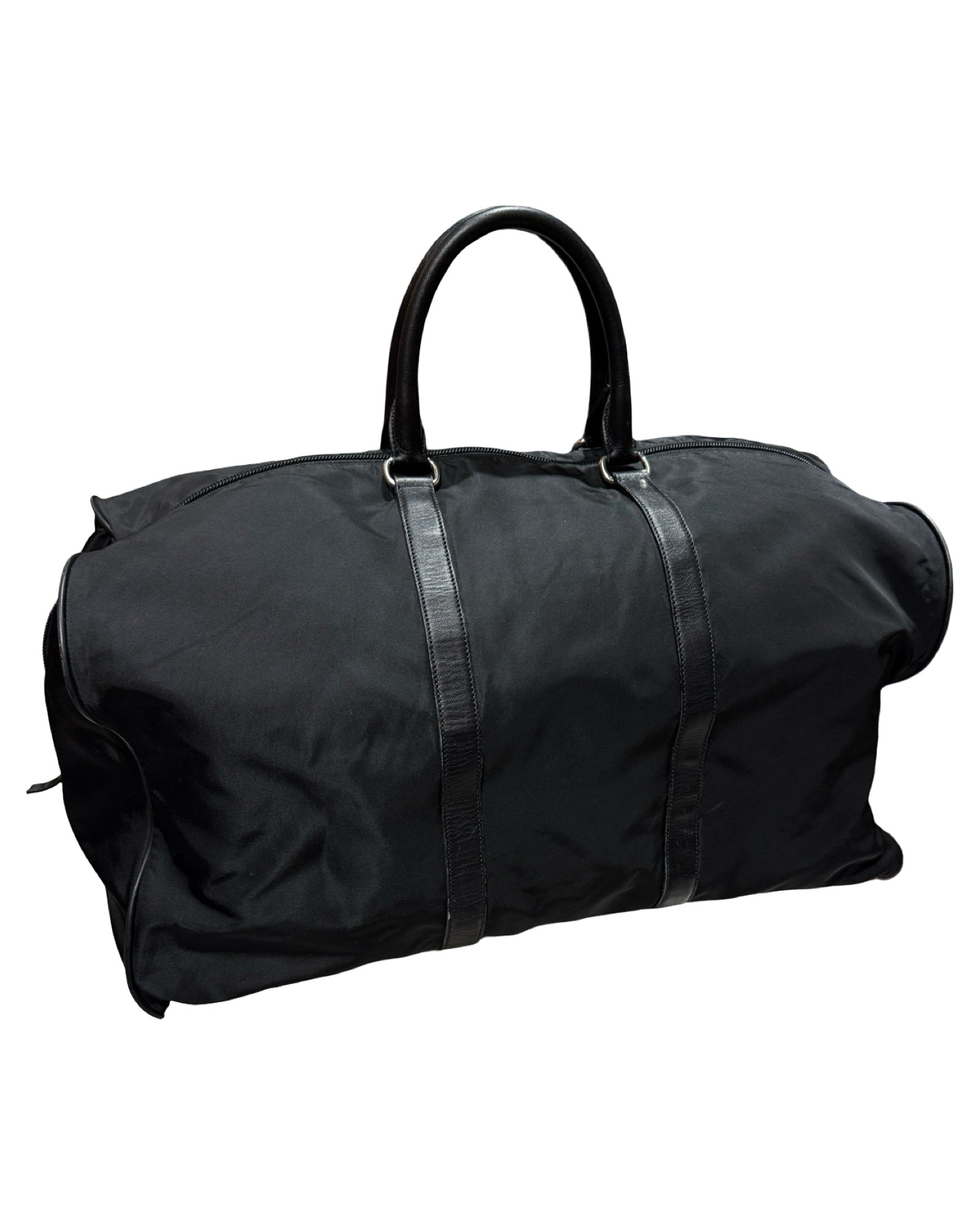 Vintage Prada Nero Nylon Duffle Bag KIF Vintage