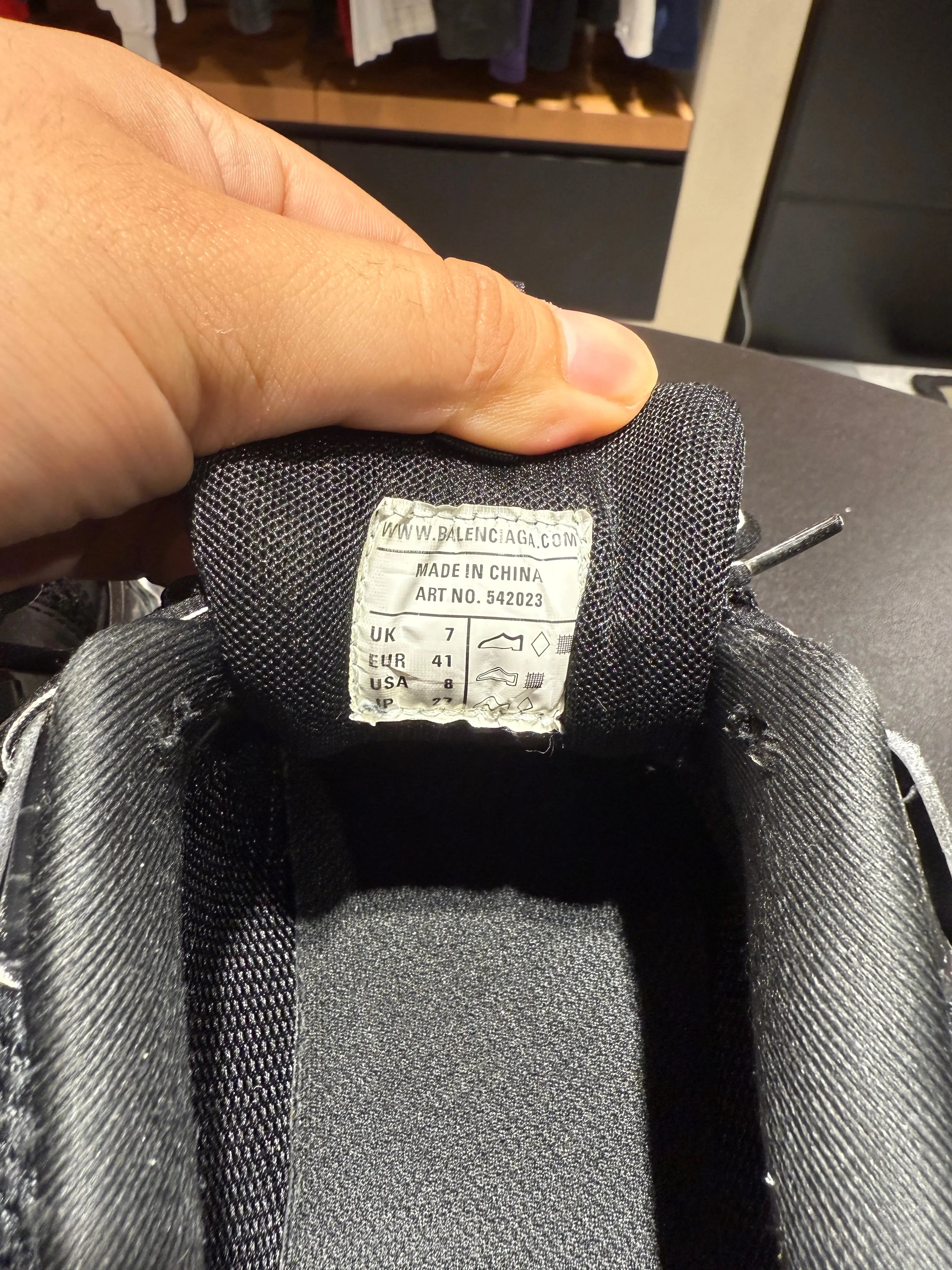 Balenciaga Faded Black Track Runner Size 8 KIF Vintage