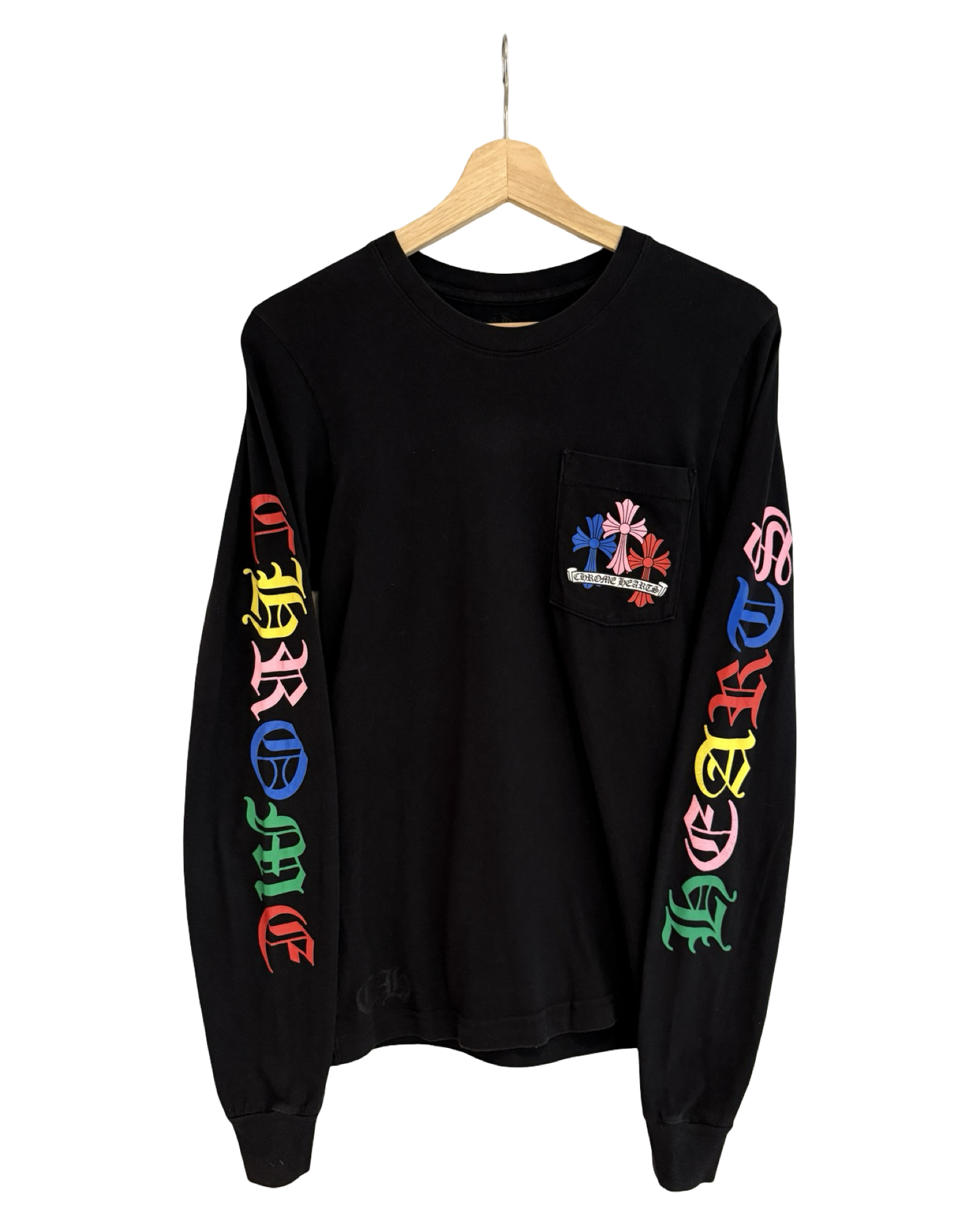 Chrome Hearts Multicolor Crosses Long Sleeve Pocket Tee KIF Vintage
