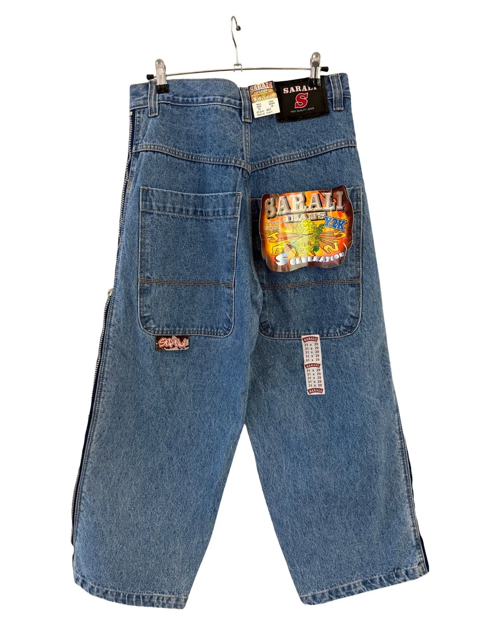 31 x 29 y2k Sarali Skater Zip Camo Jeans KIF Vintage