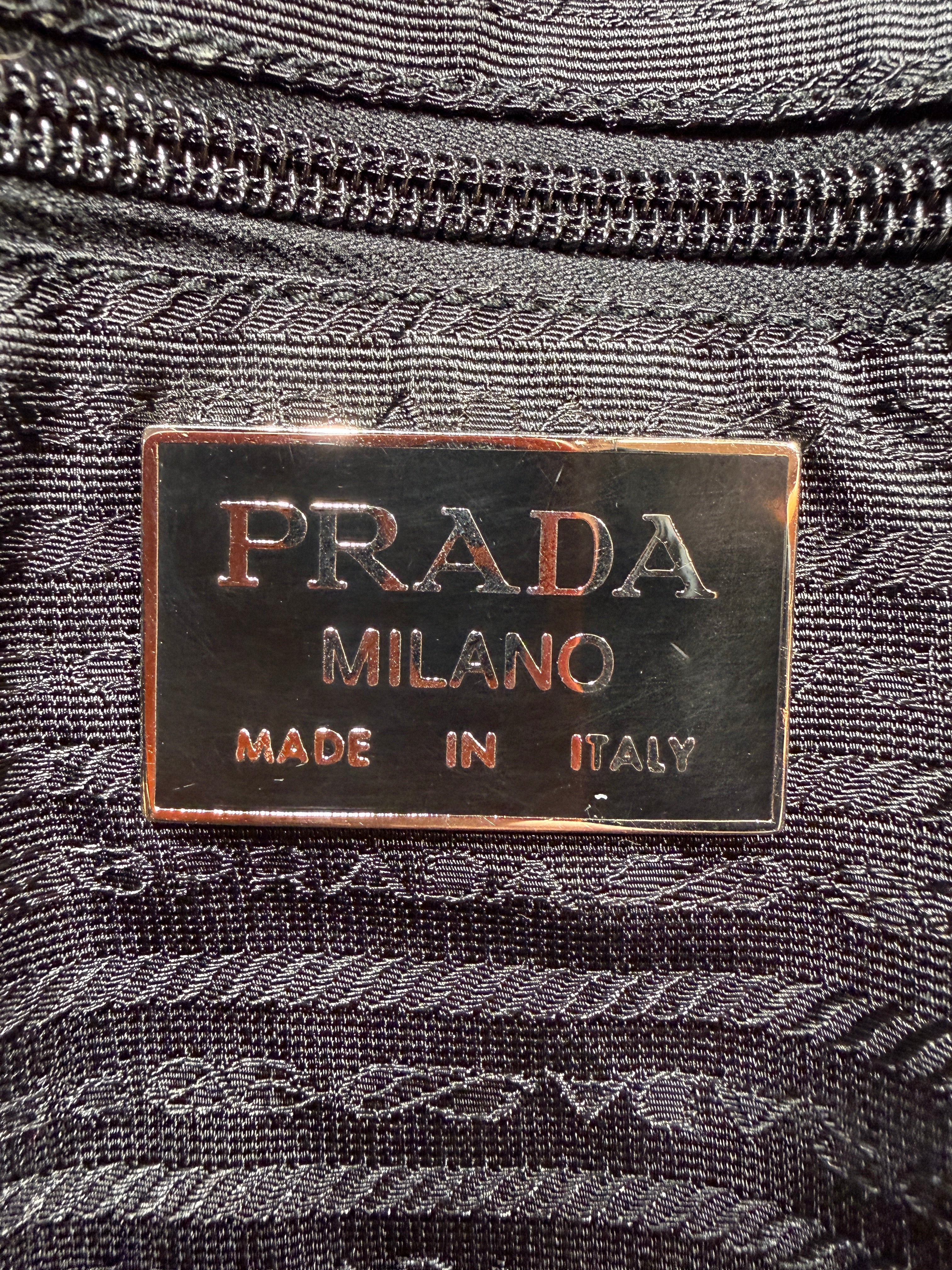 Vintage Prada Nero Nylon Duffle Bag KIF Vintage