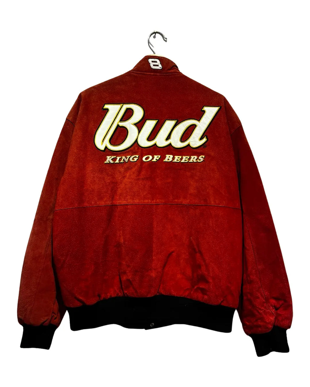 Vintage 90s Nascar Budweiser Suede & Leather Jacket KIF Vintage