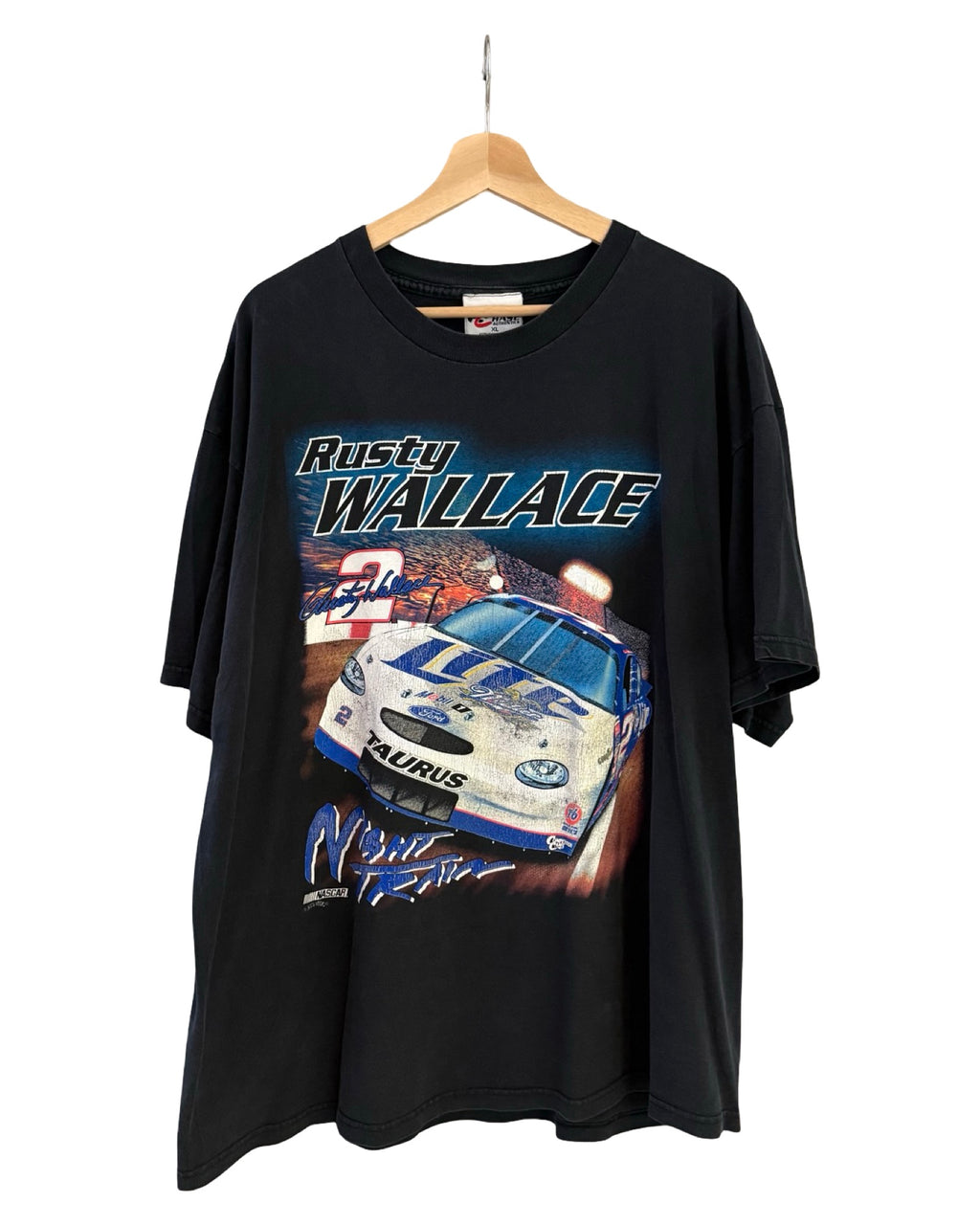 Vintage 90s Nascar Rusty Wallace Night Train Racing Tee