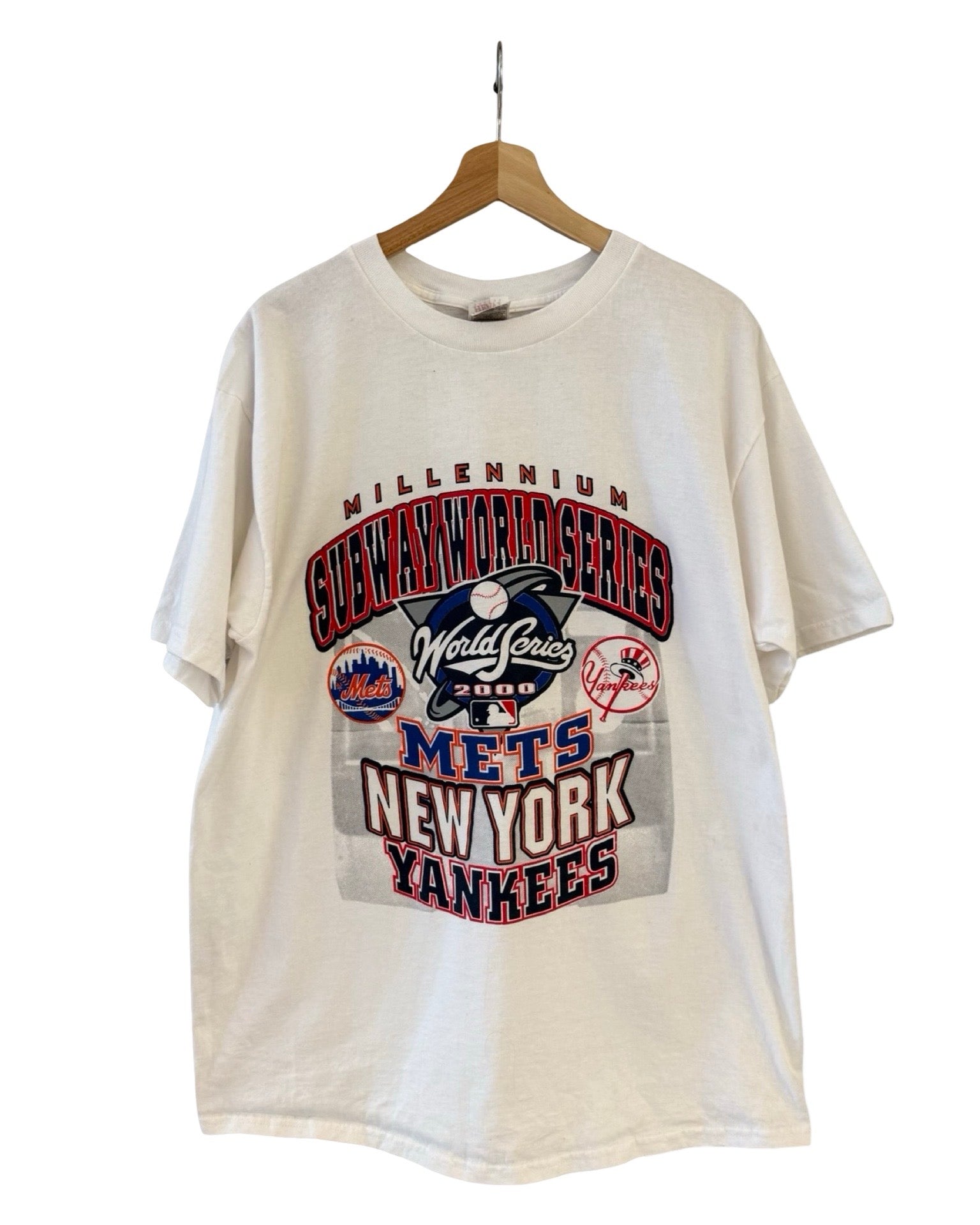 ヴィンテージ DS 2000 ニューヨーク地下鉄 ワールドシリーズ ヤンキース＆メッツ Tシャツ