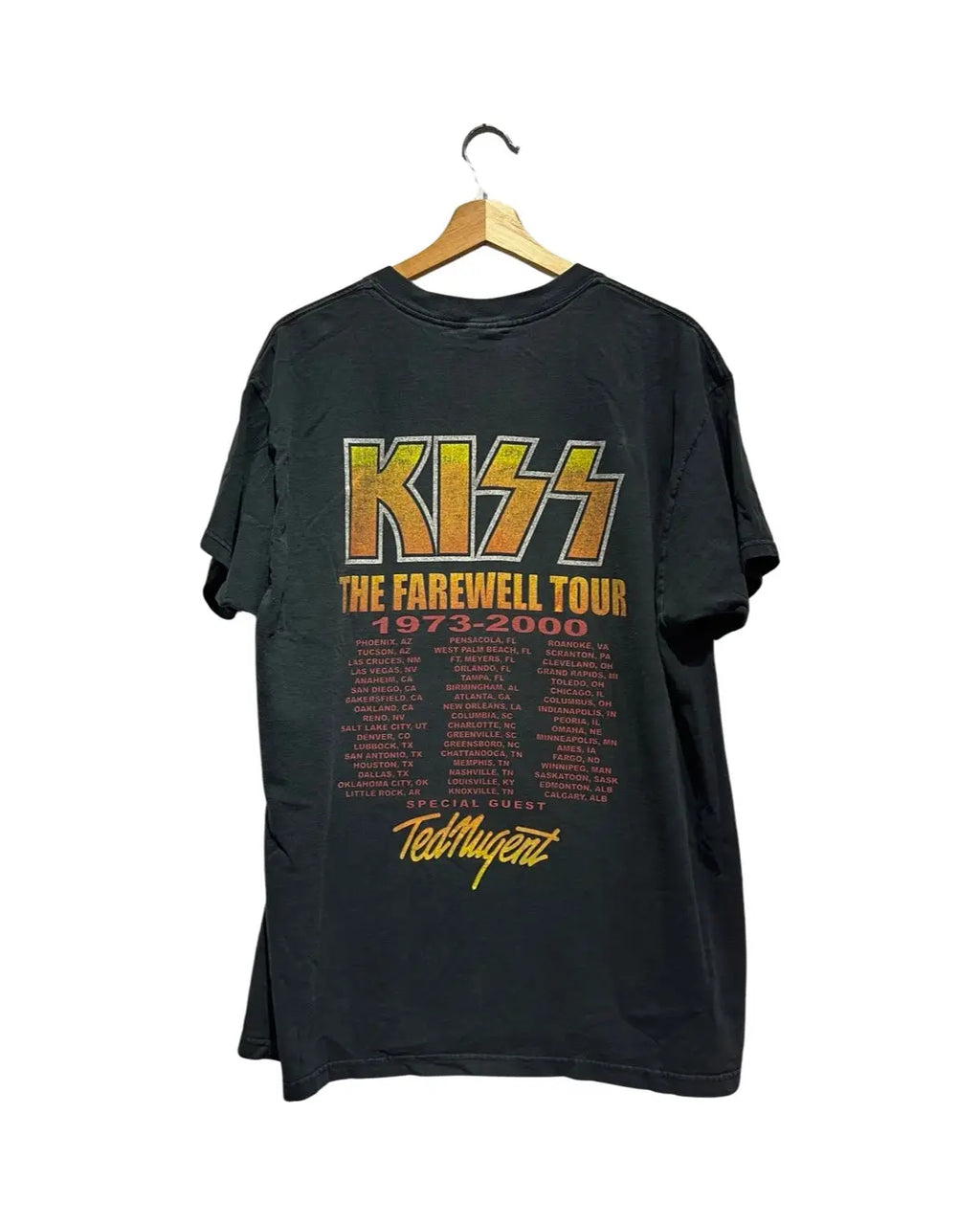 Vintage 1999 KISS Farewell Ted Nugent Tour Tee KIF Vintage