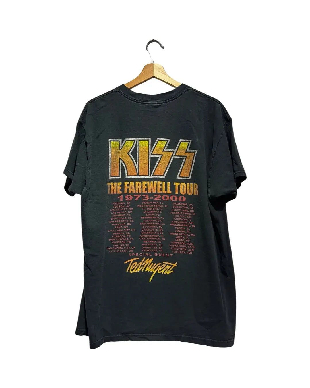Vintage 1999 KISS Farewell Ted Nugent Tour Tee KIF Vintage