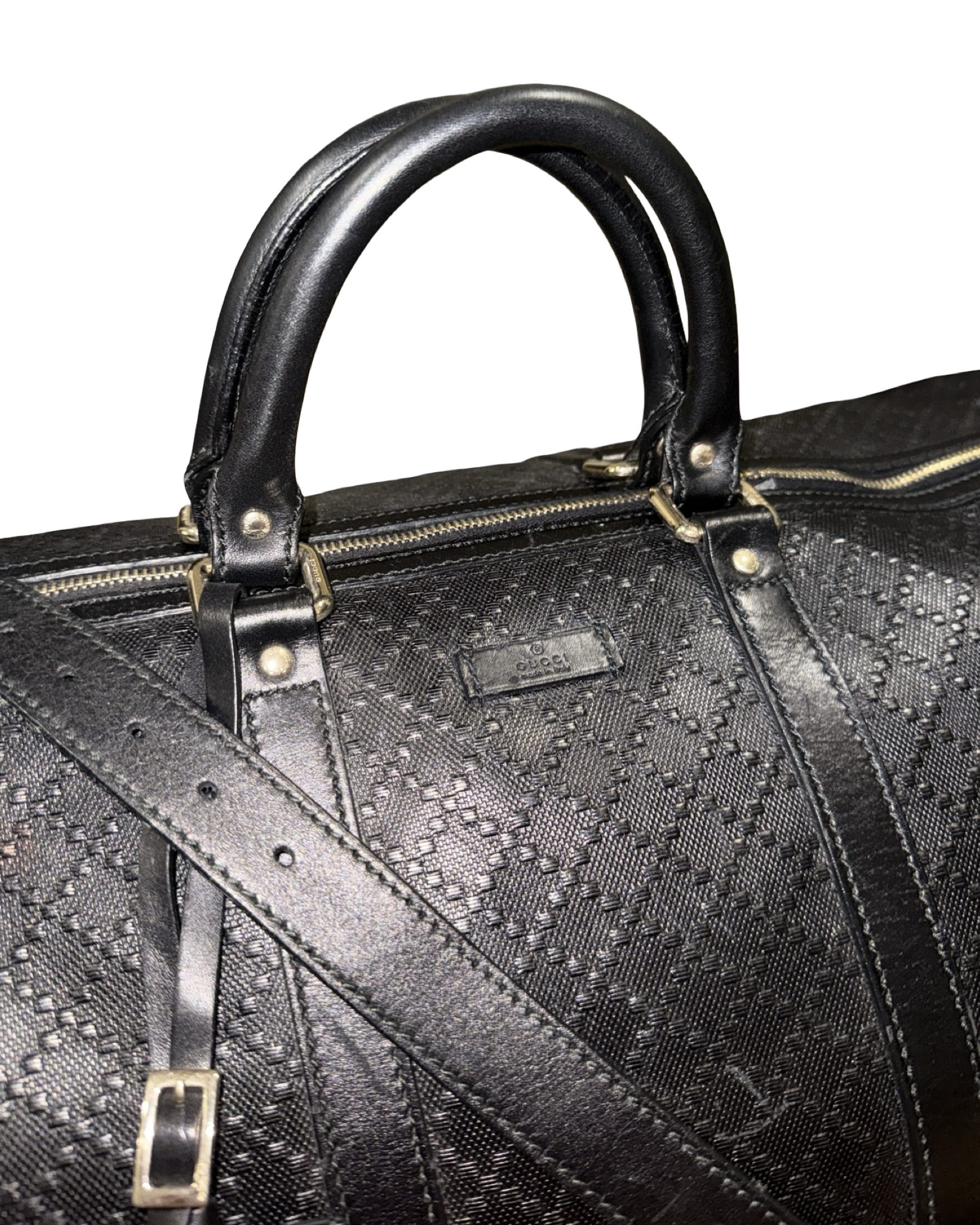 Gucci Diamante Calf Leather Duffle Bag KIF Vintage