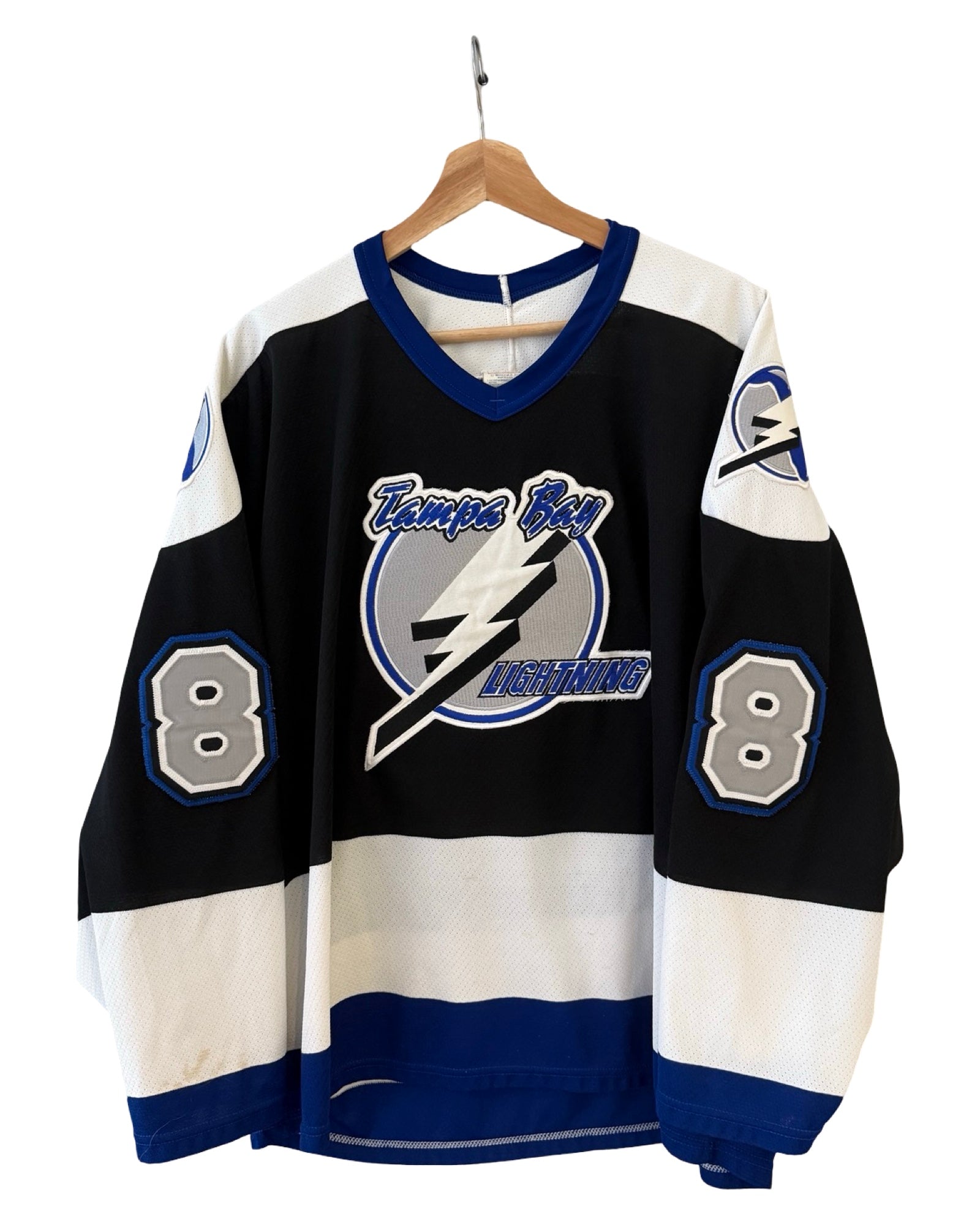 Jersey de hockey de los Tampa Bay Lightning de la NHL, estilo vintage de los 90