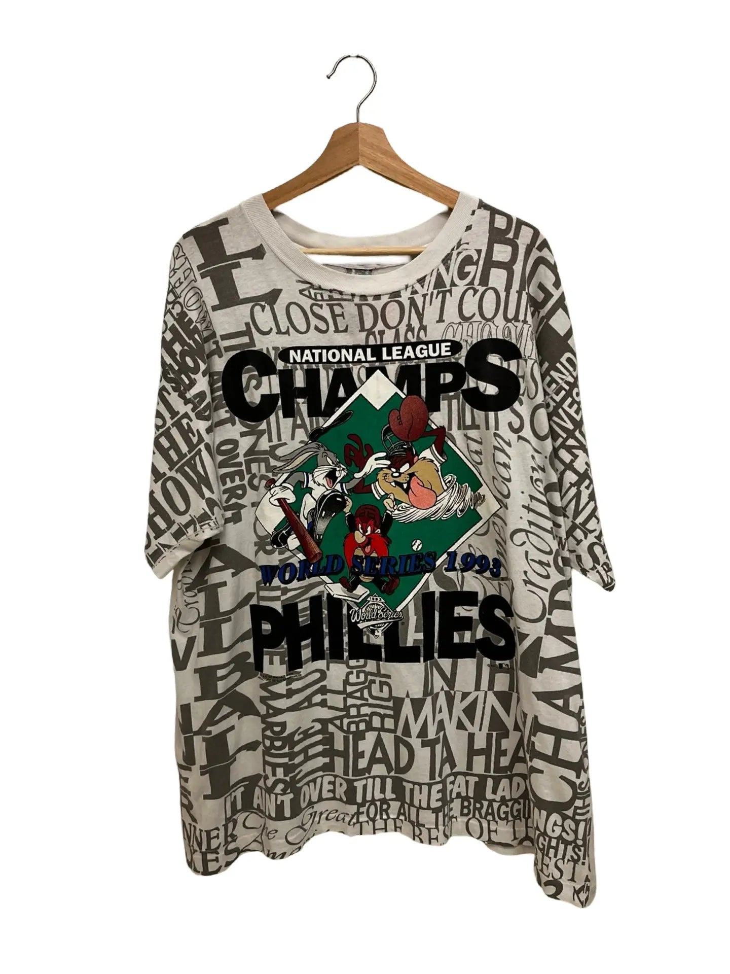 Vintage 1993 Phillies Looney Tunes Champs Tee KIF Vintage