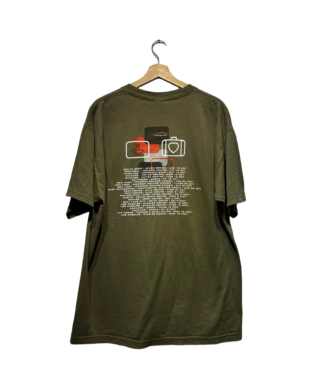 Vintage 2001 U2 Elevation Tour Tee KIF Vintage