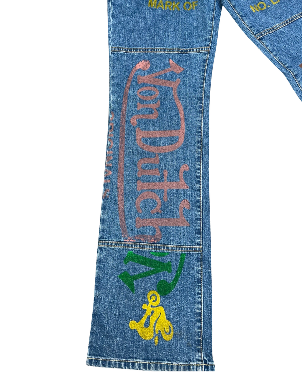 W 11 / M 30 Vintage Von Dutch Sample Big Print Jeans KIF Vintage