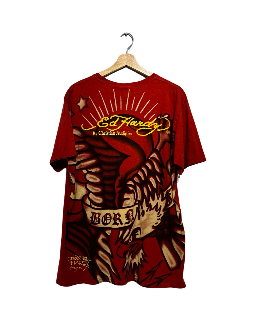 BJ ed hardy red short sleeve aop KIF Vintage