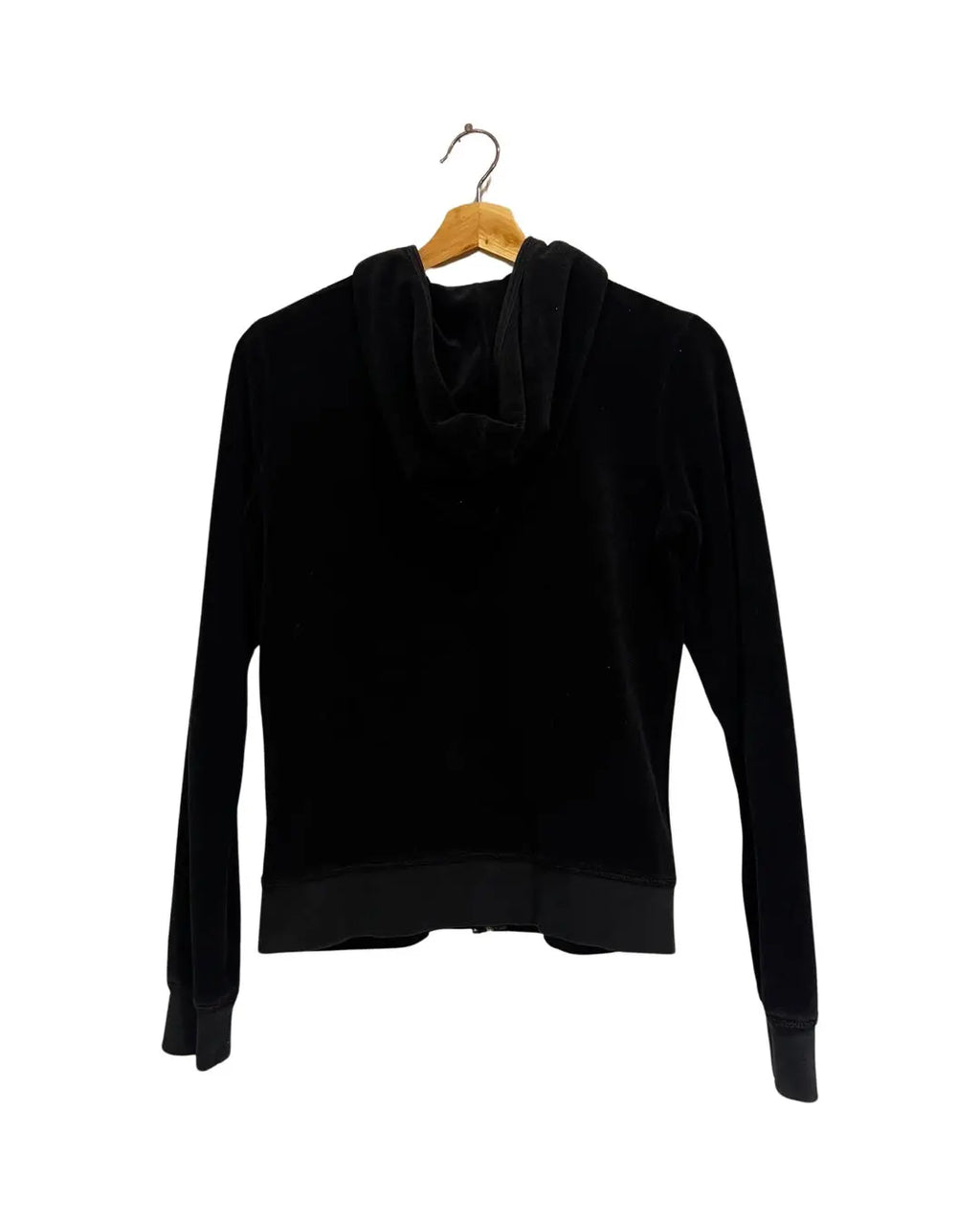 y2k Juicy Couture Black Terry Cloth Zip Up Hoodie KIF Vintage