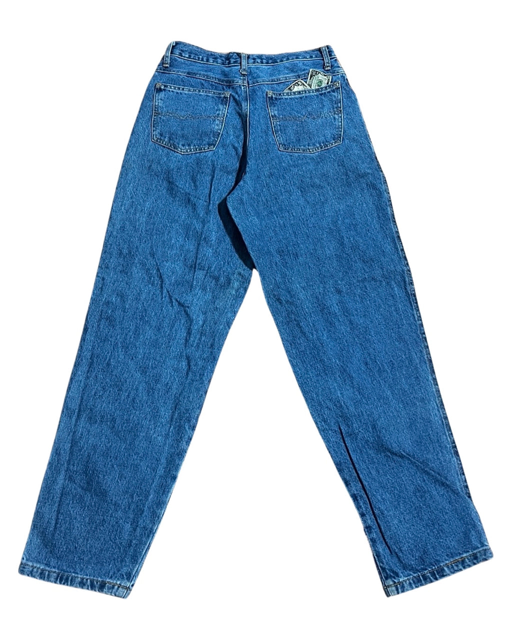 28 x 30 Vintage 80s Jou Jou Money Print Jeans KIF Vintage