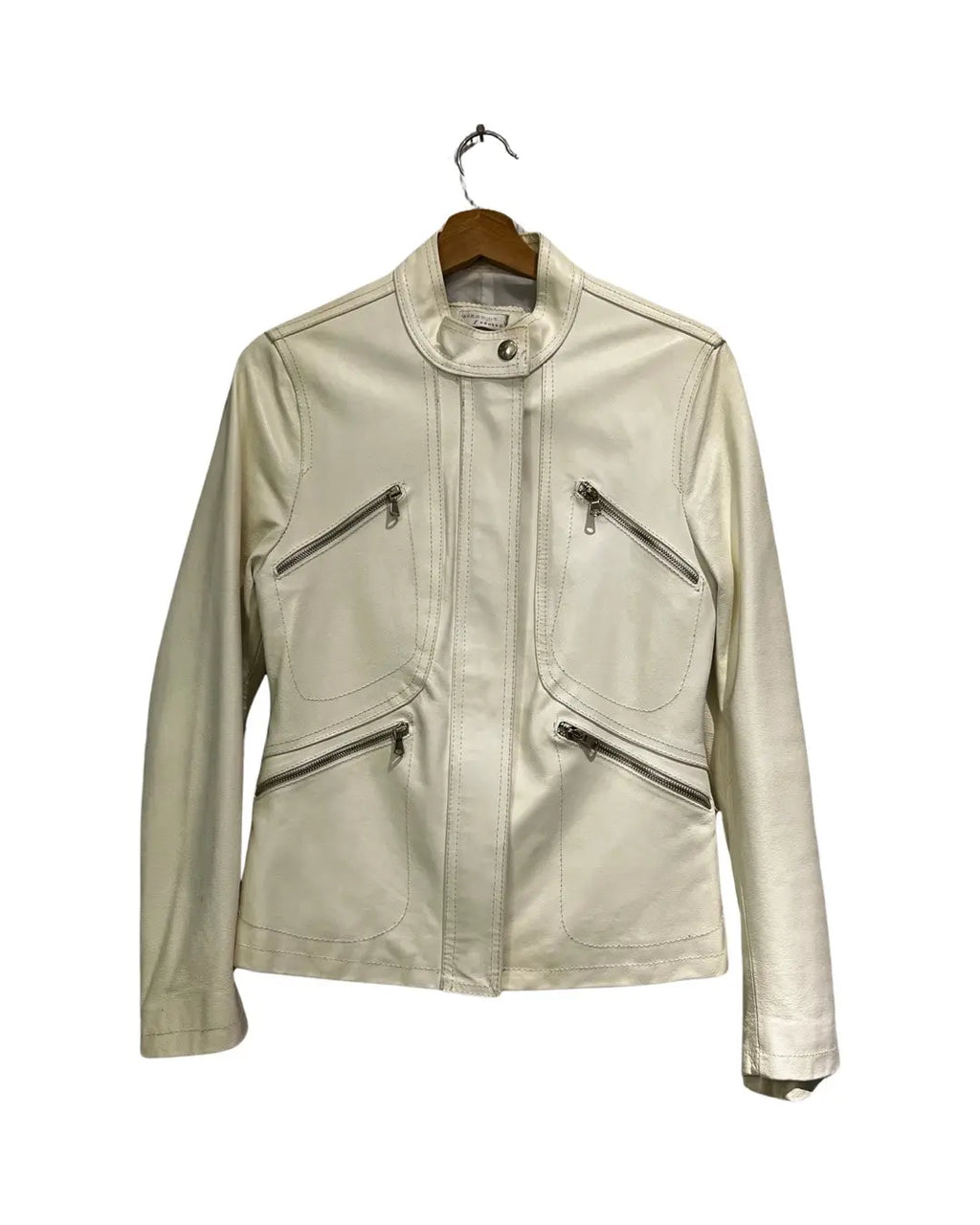 BJ 90s Specchio White Leather Jacket KIF Vintage