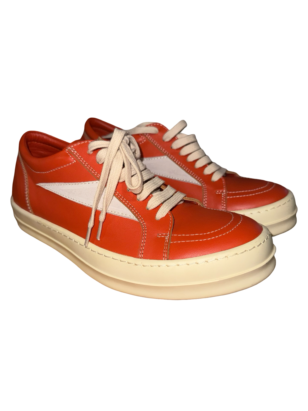 Size 7 / AW22 Rick Owens Suede Orange Strobe Vans KIF Vintage