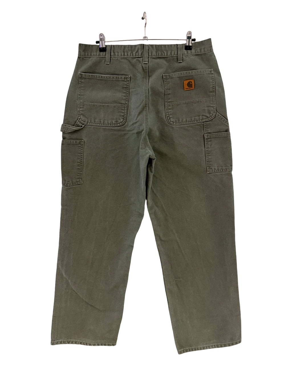 Pantalones de carpintero Carhartt vintage verde oliva 34 x 30