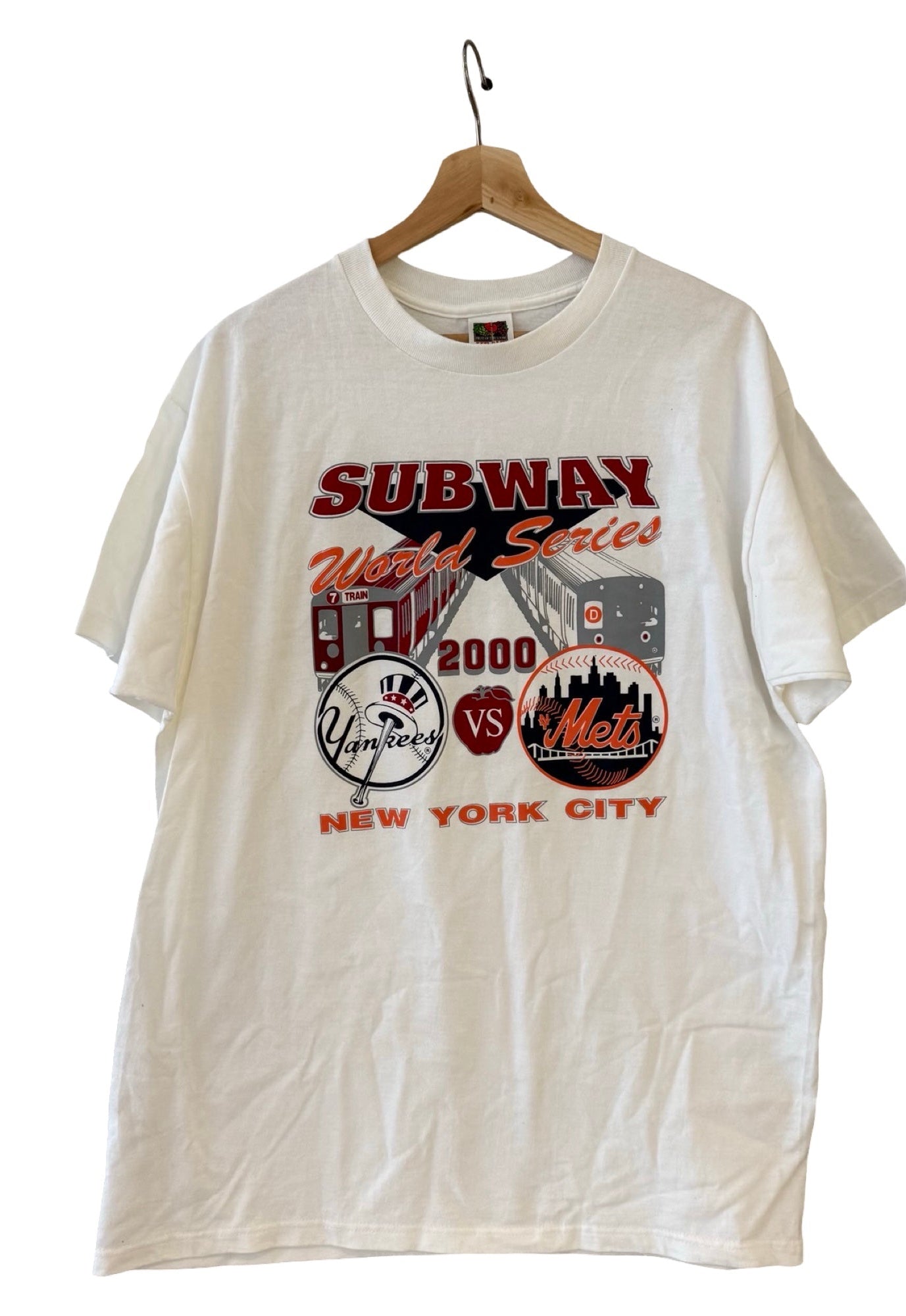 Vintage 2000 New York Yankees Mets Subway Series Tee
