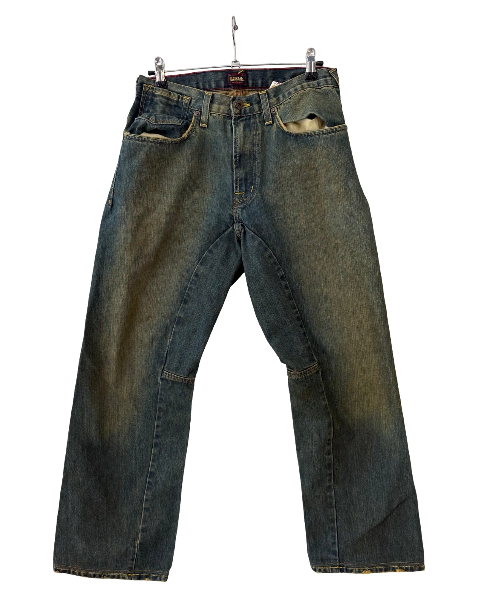 Vintage Y2K Von Dutch Baggy Faded Wash Jeans