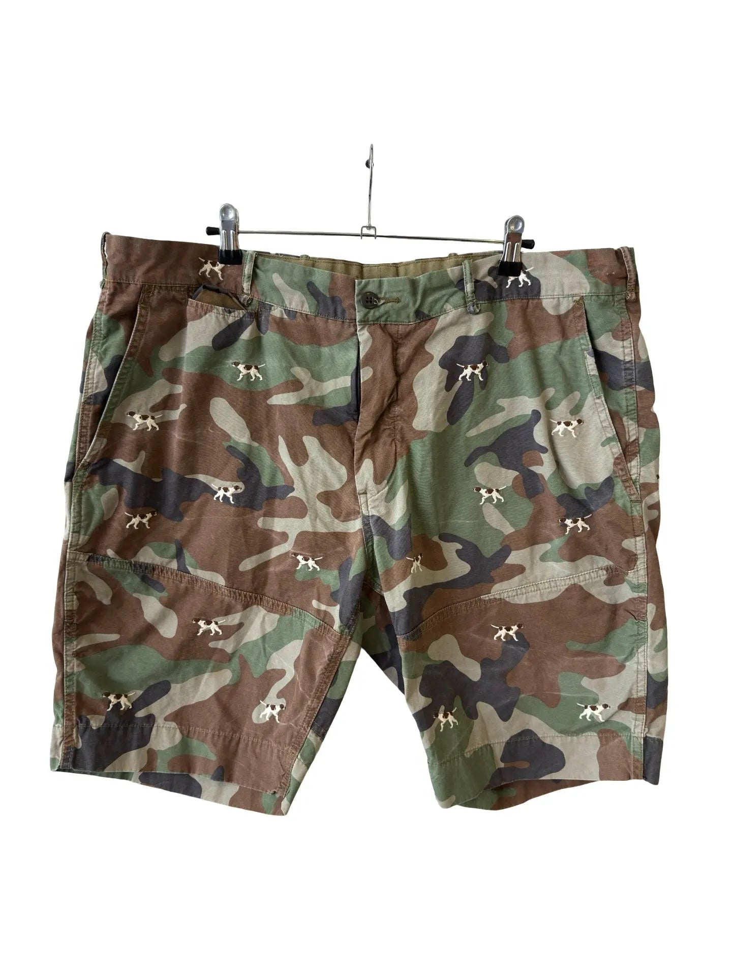 42 Polo Ralph Lauren Camo Dog Embroidered Shorts KIF Vintage