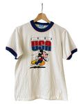 Vintage 1984 Disney Mickey Mouse USA Ringer Tee