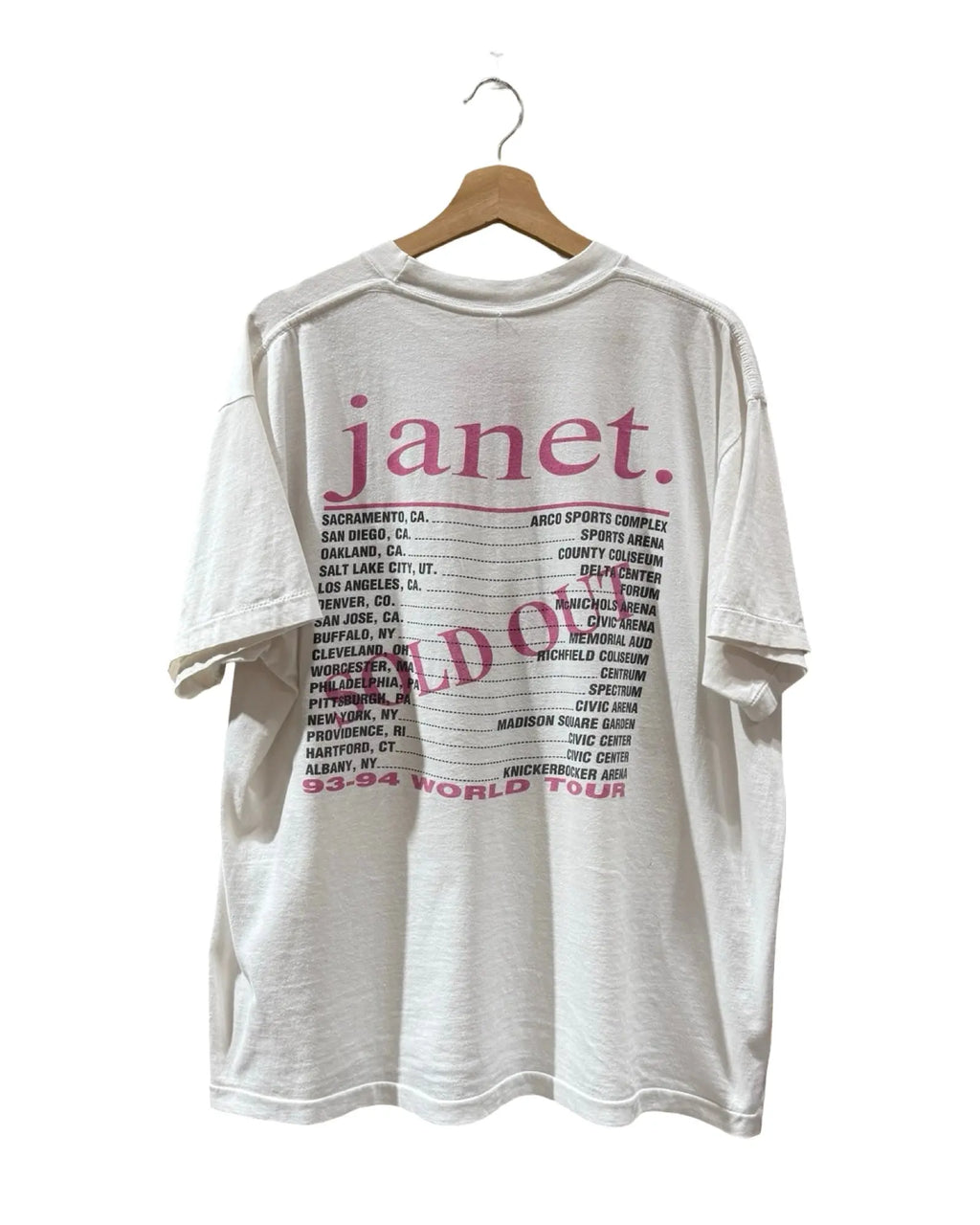 Vintage Rare 1994 Janet Jackson World Tour Sold Out Tee KIF Vintage