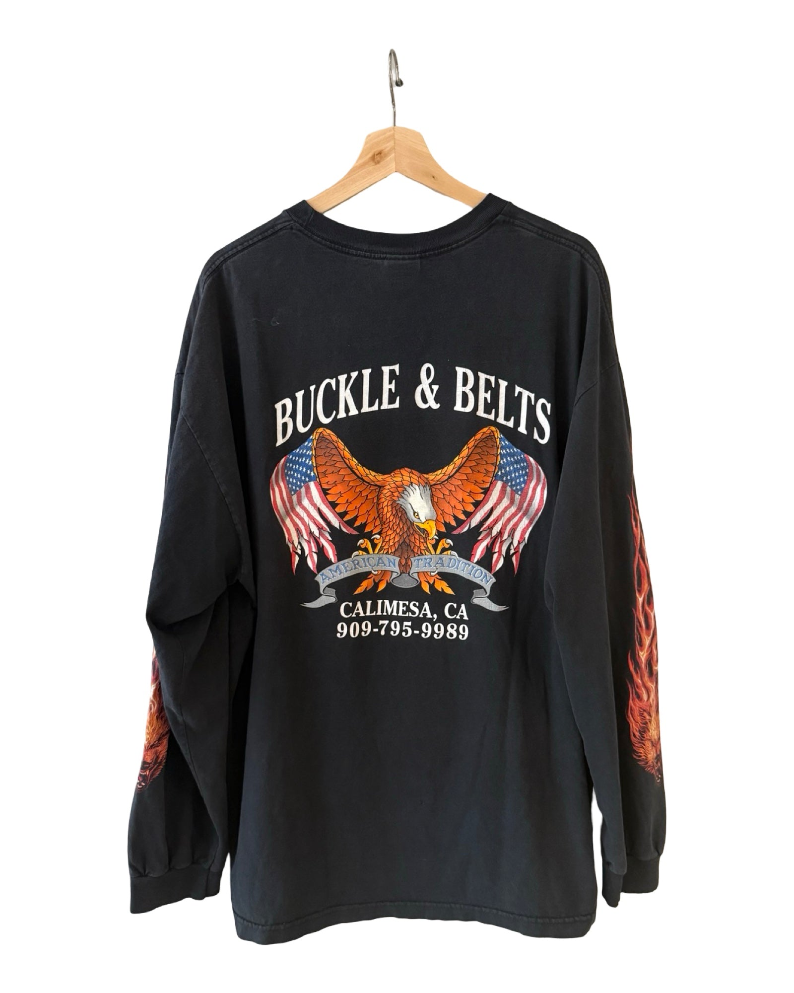 Vintage 2004 Wolfhead Survivors Flames L/S Tee KIF Vintage