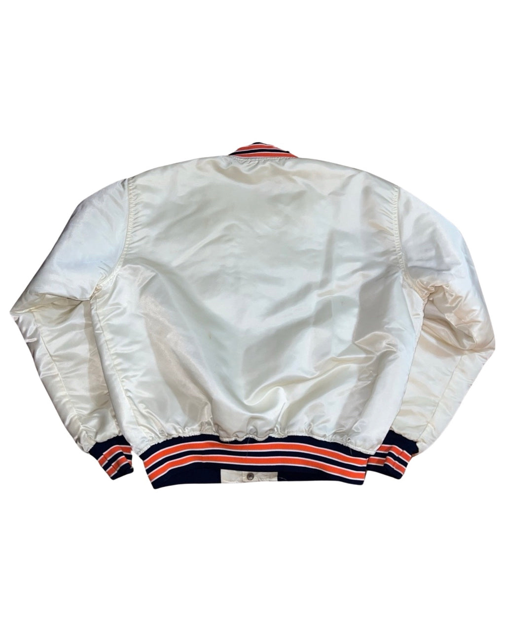 Vintage 90s Rare Detroit Tigers Cream Satin Diamond Starter Jacket KIF Vintage