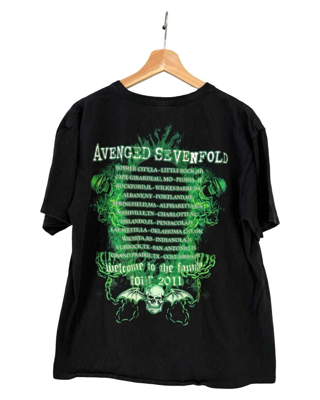 Camiseta de gira Avenged Sevenfold vintage