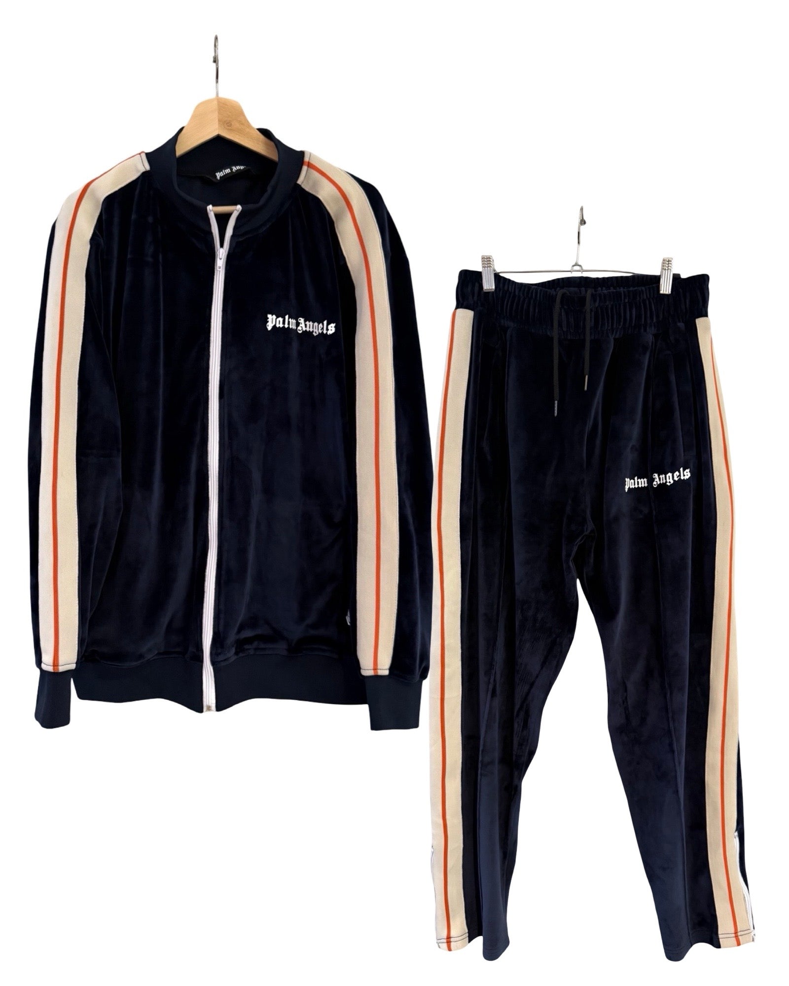 Palm Angels Blue Velvet Tracksuit Top & Bottom Set – KIF Vintage