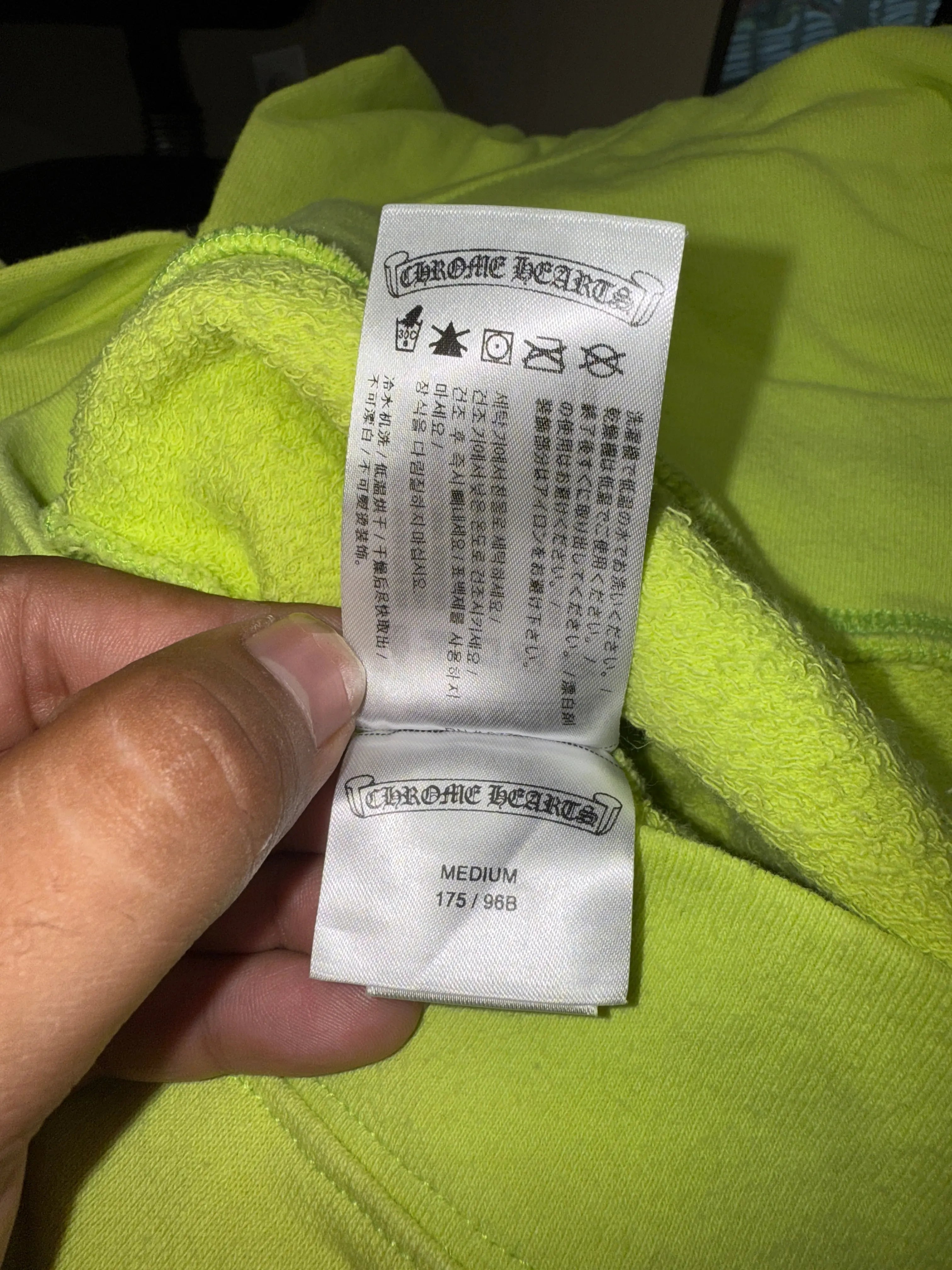 Chrome Hearts Matty Boy Lime Green Hoodie KIF Vintage