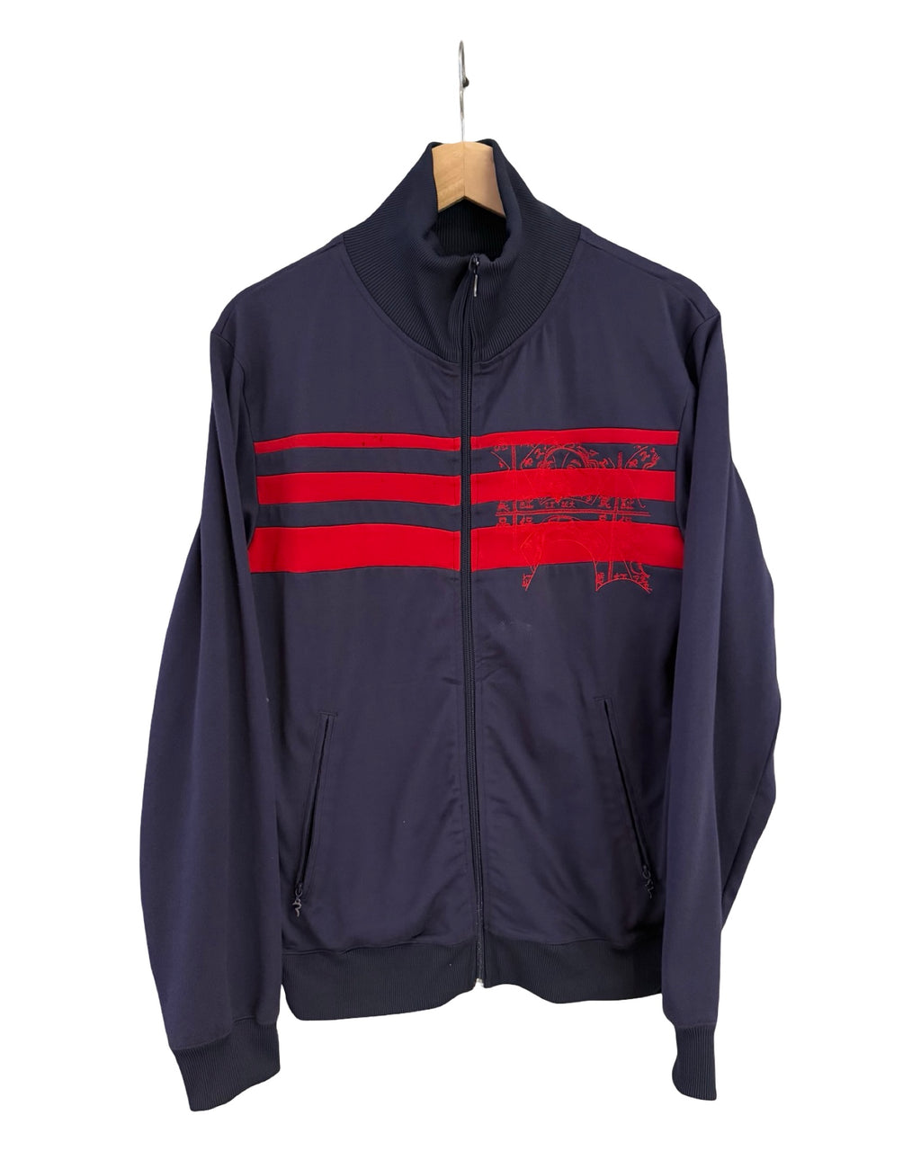 Vintage y2k Evisu Oki-Ni Navy Track Jacket