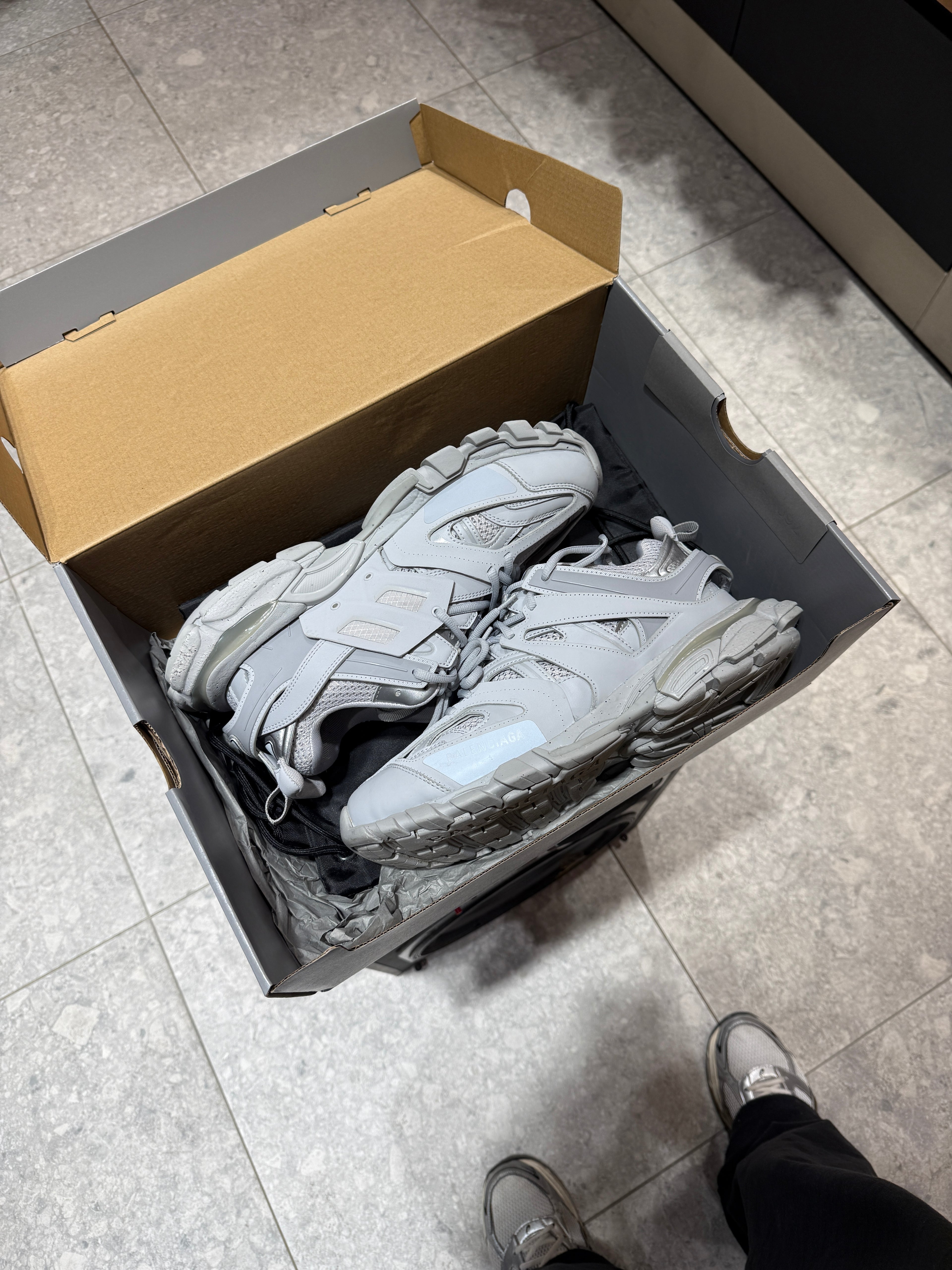 Balenciaga Medium Grey Track Runners Size 10 KIF Vintage