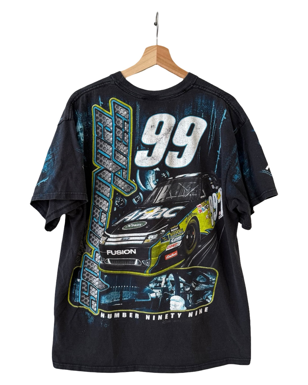 Vintage y2k Nascar Carl Edwards All Over Print Tee