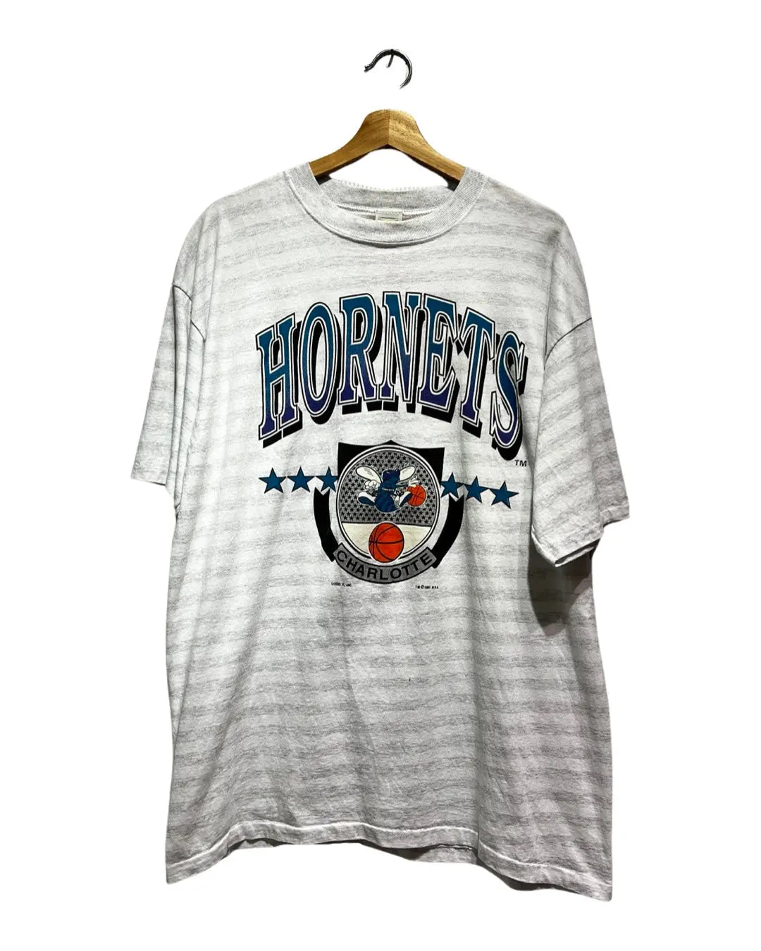 Vintage 1991 Charlotte Hornets Logo 7 NBA Tee KIF Vintage