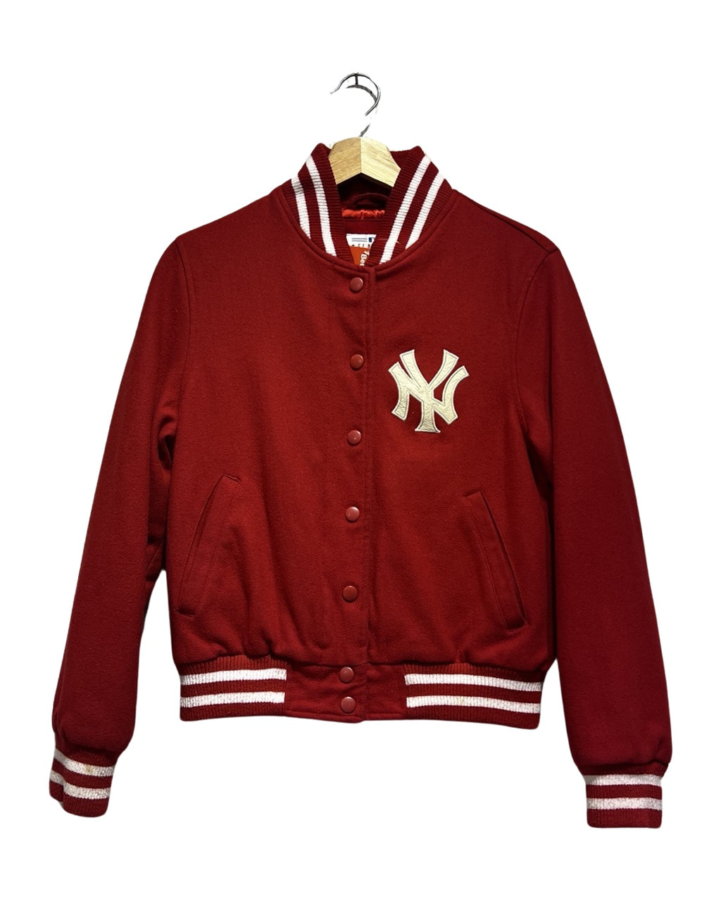 Vintage 90s New York Yankees Red Wool Varsity Jacket KIF Vintage