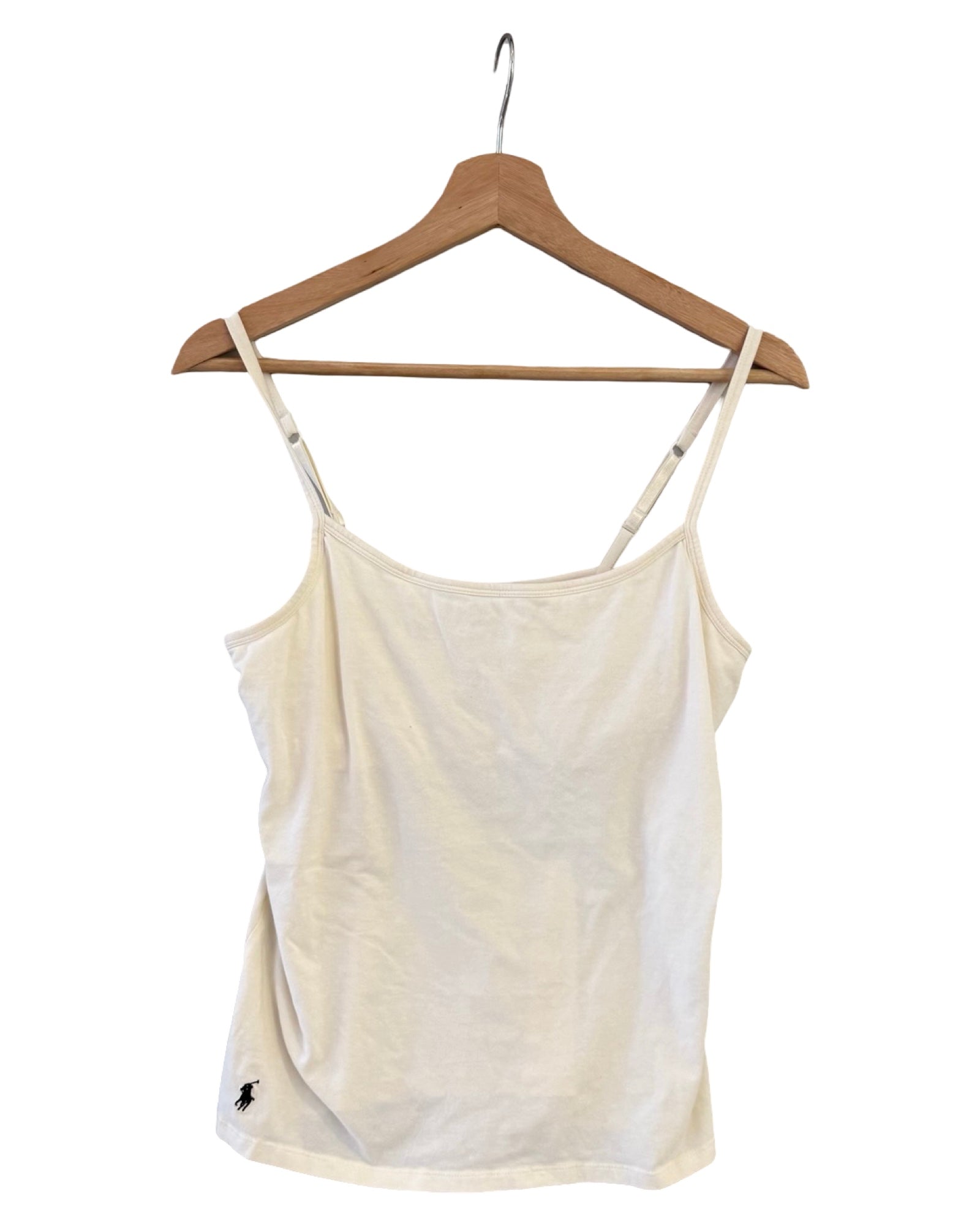 Camiseta de tirantes blanca vintage Polo Ralph Lauren para mujer