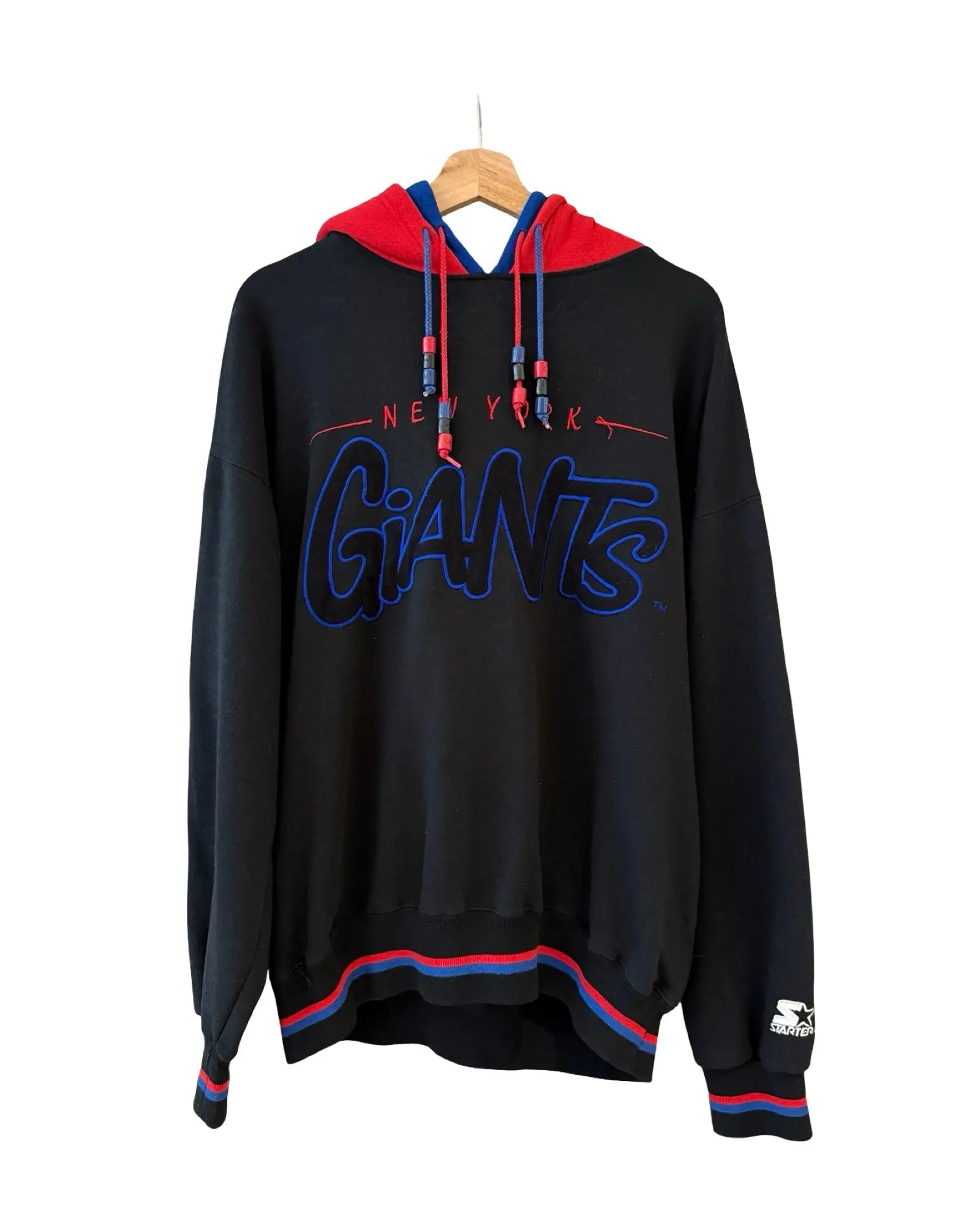 Vintage 90s New York Giants Double Hood Hoodie KIF Vintage