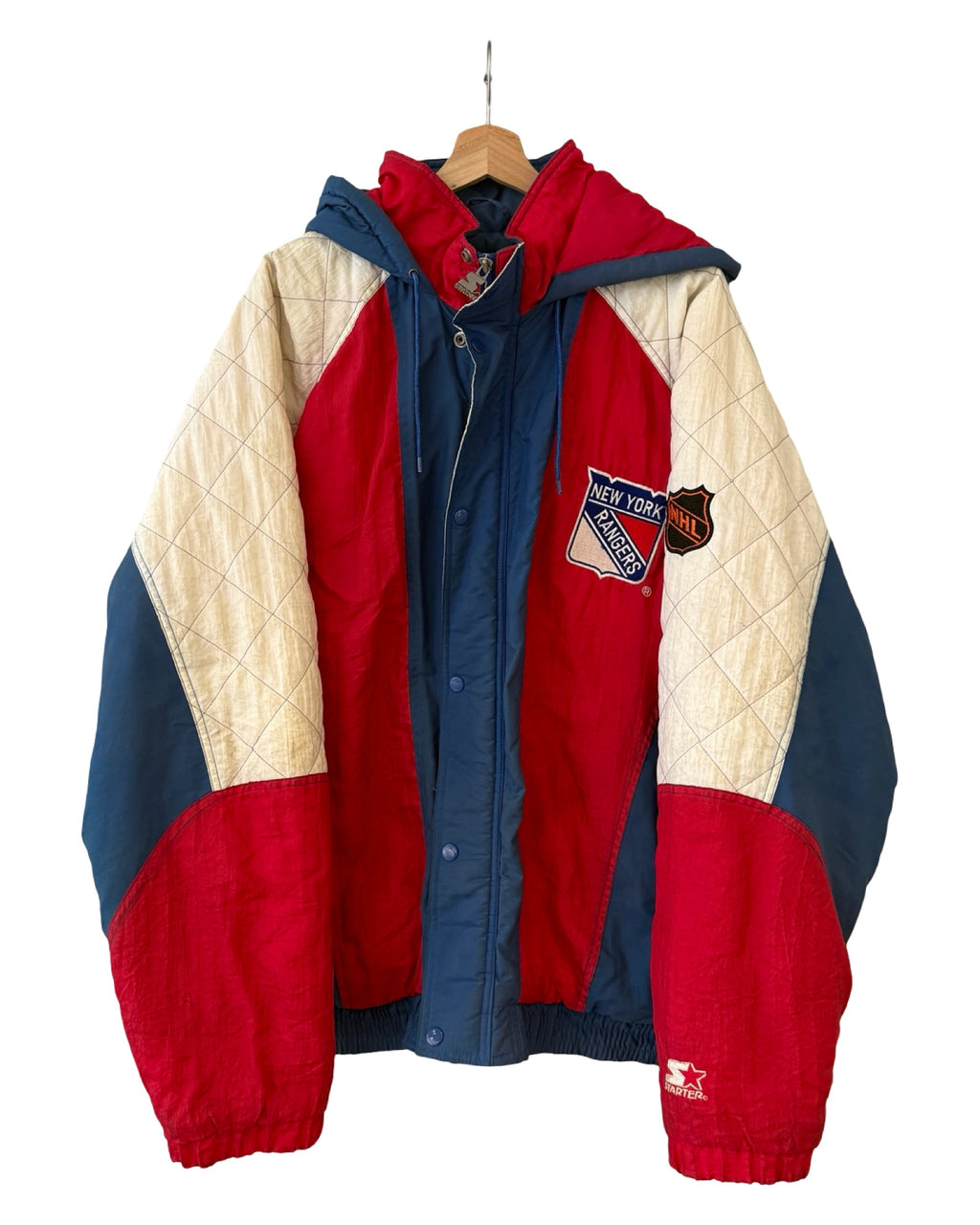 Vintage 90s New York Rangers Starter Puffer Jacket