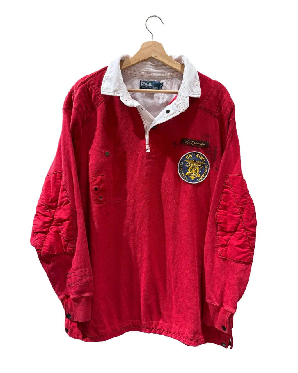 Vintage Polo Ralph Lauren 56th Naval Rescue Squad L/S Rugby Shirt KIF Vintage