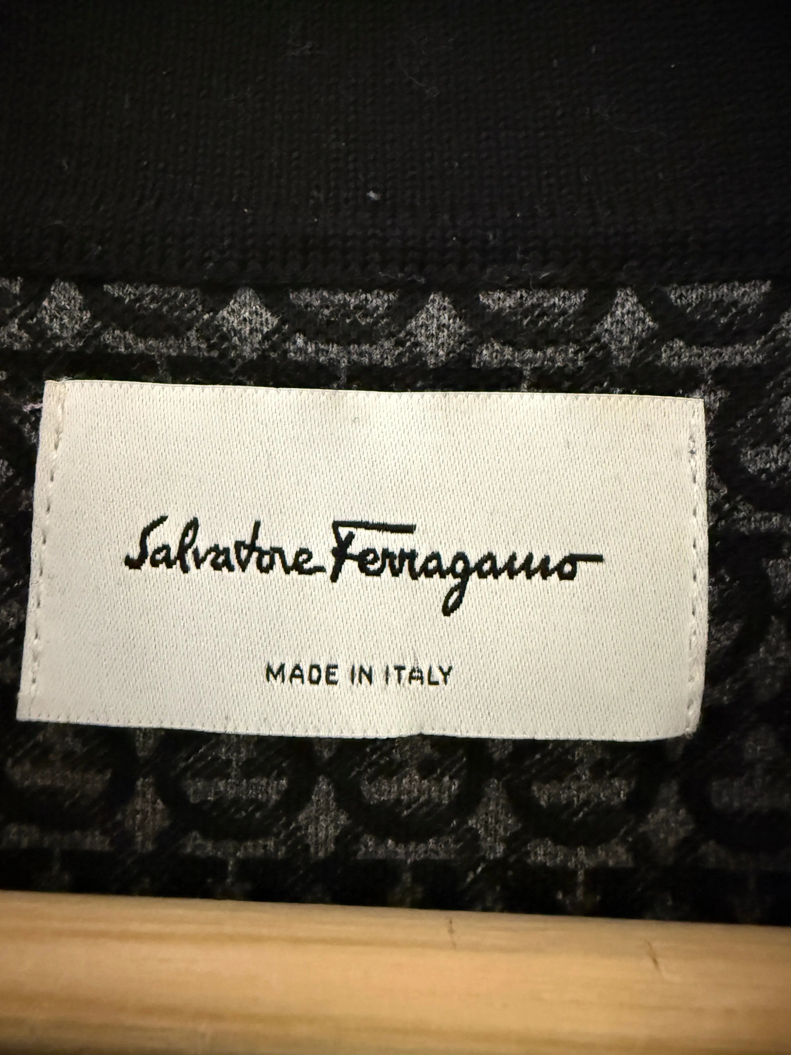 Salvatore Ferragamo Pattern Logo Polo Shirt KIF Vintage