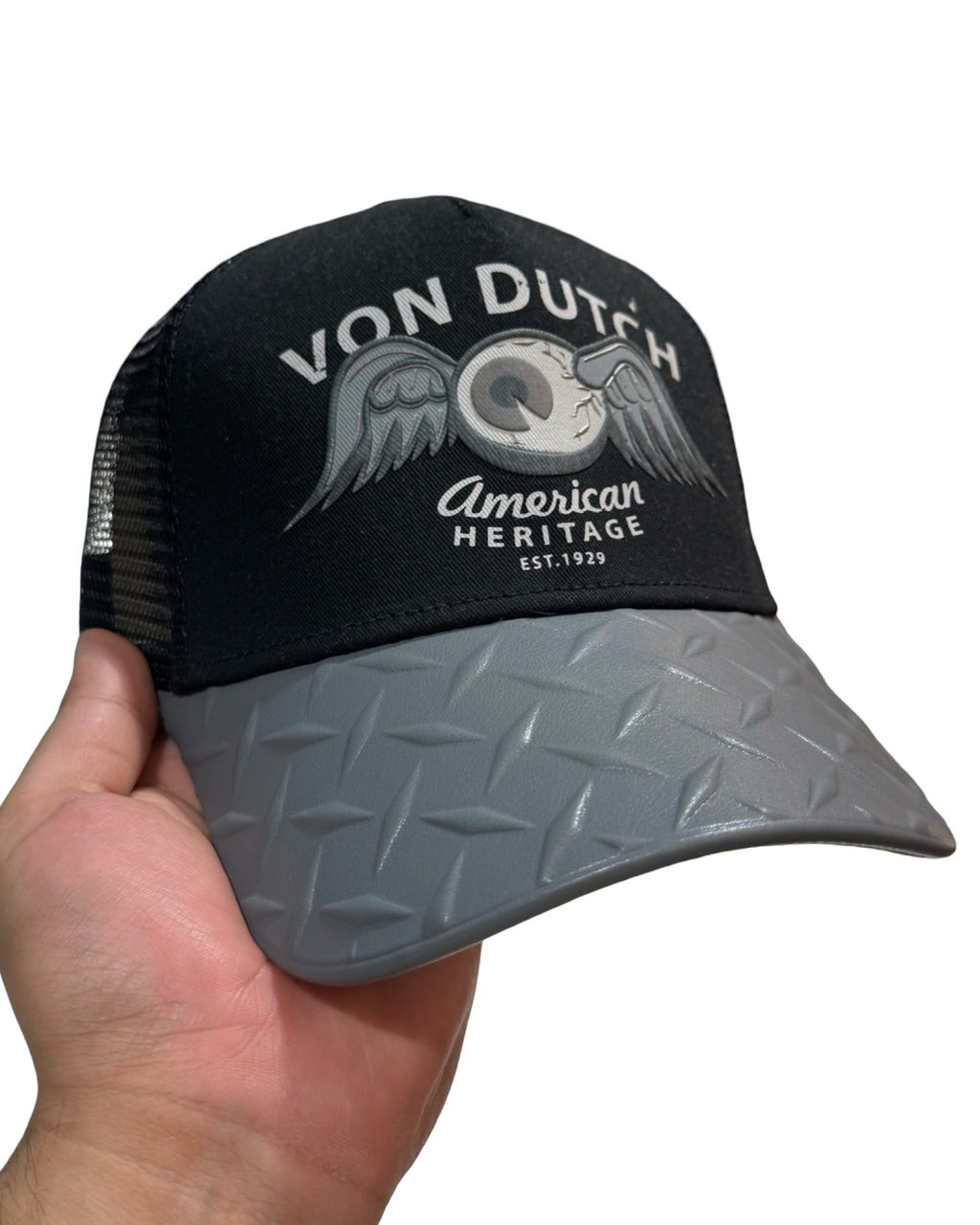 Von Dutch Heritage Steel Print Sample トラッカーハット