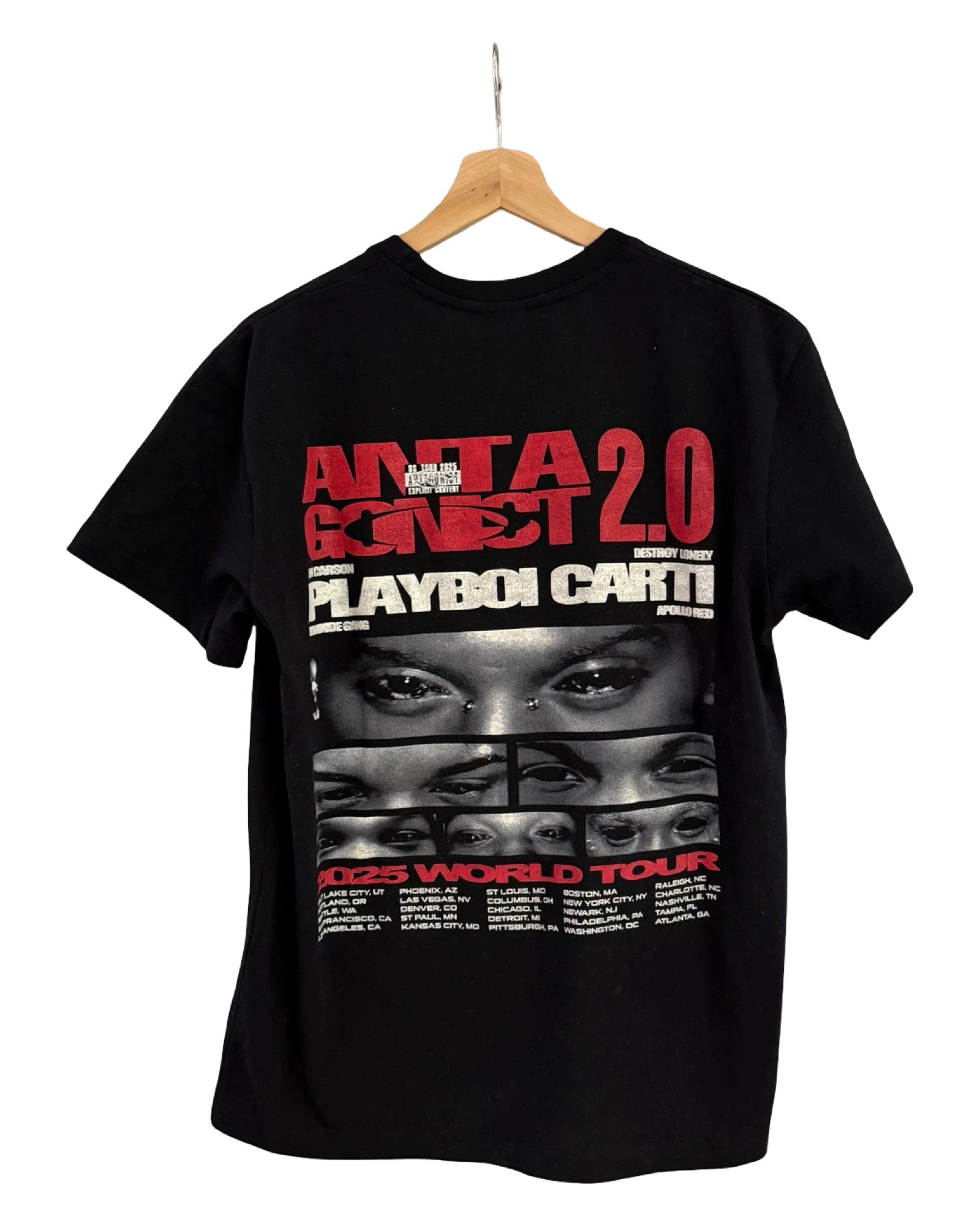 Camiseta Playboi Carti Antagonist World Tour