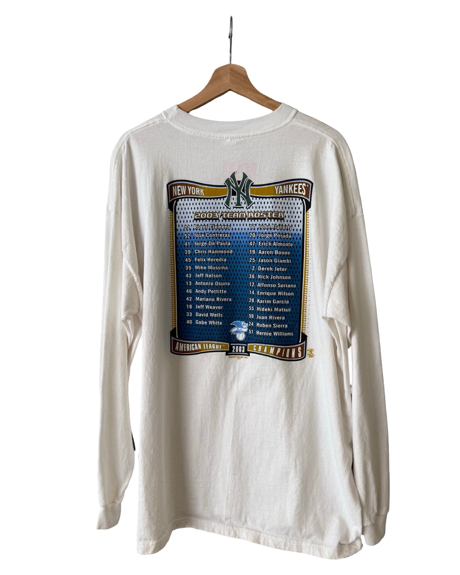 ビンテージ 2003 ニューヨークヤンキース チャンピオンズ 長袖Tシャツ