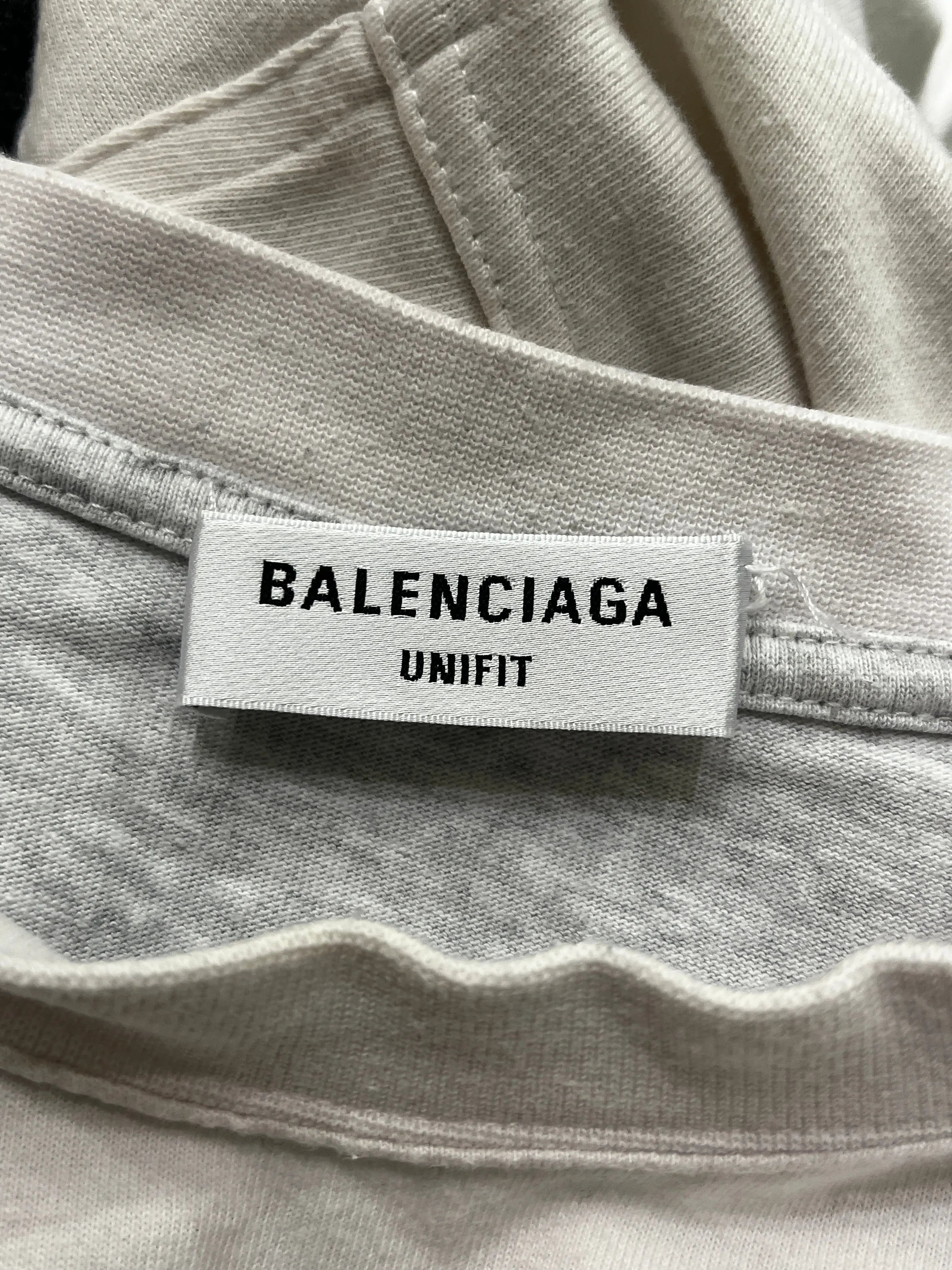 Archive Balenciaga Paris Upside Down Embroidered Patchwork Tee KIF Vintage