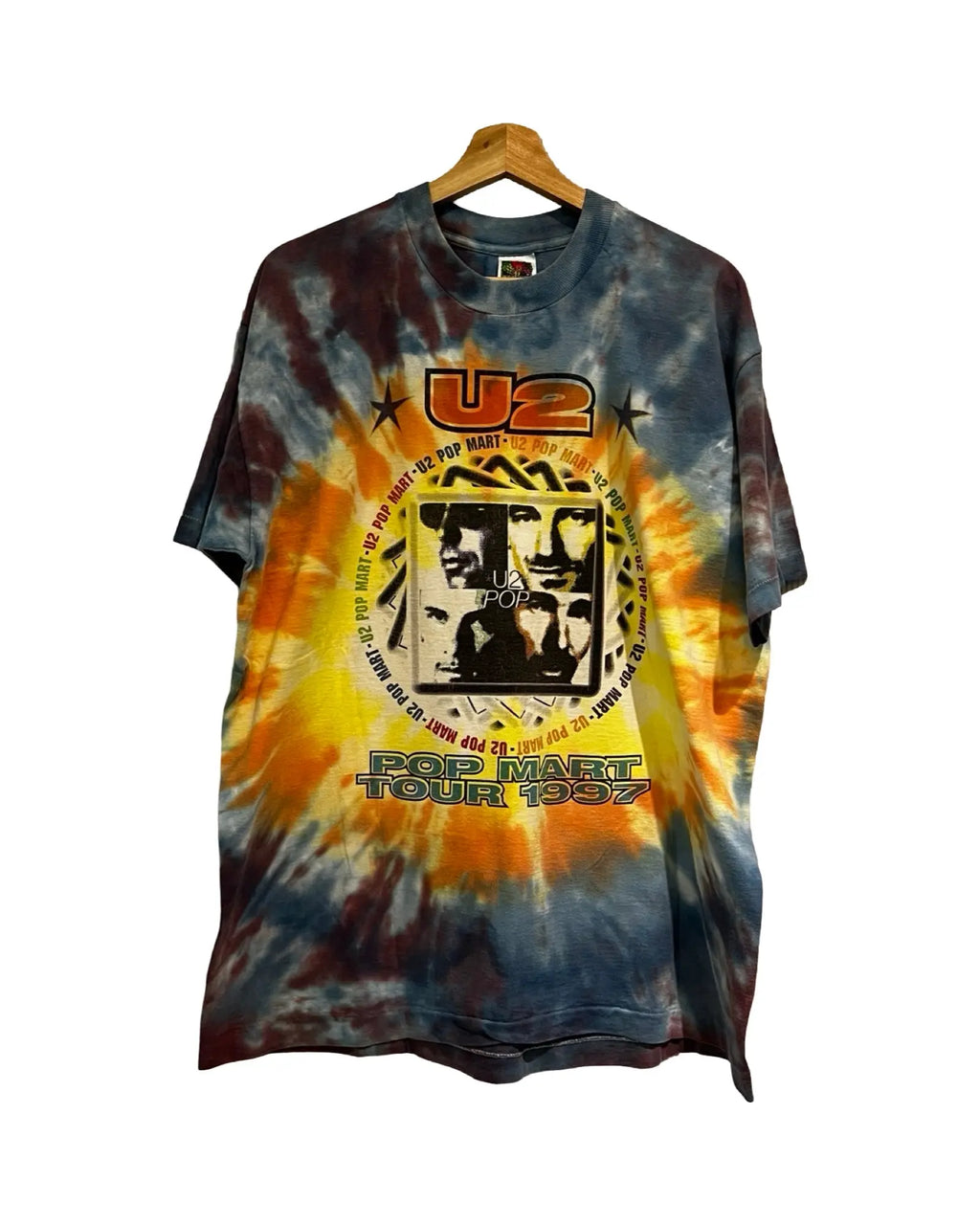 Vintage 1997 U2 Pop Mart Tie Dye Tour Tee KIF Vintage